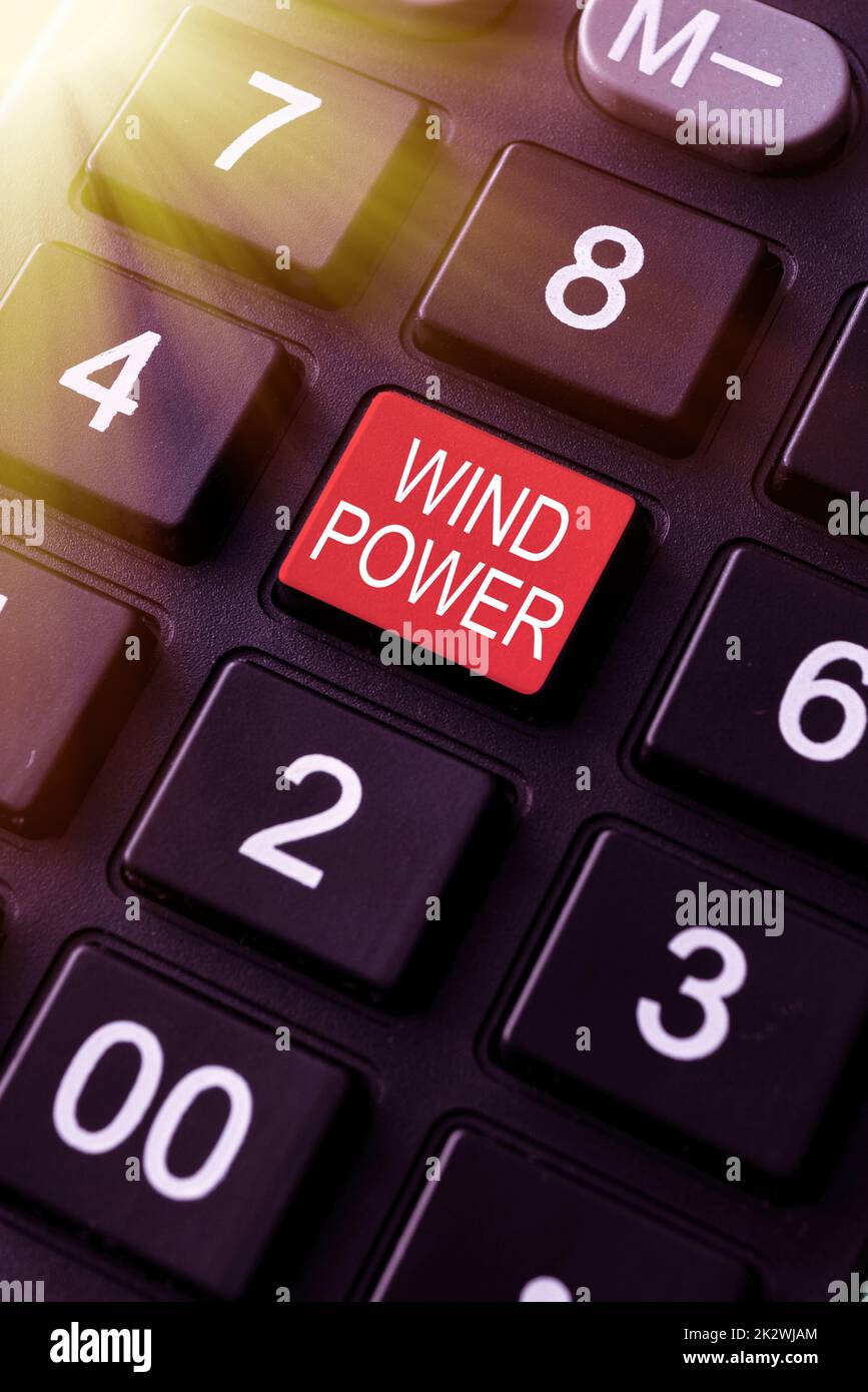 Conceptual caption Wind Power. Business overview use of air flowto provide mechanical power to turn generators Four Hands Drawing Holding Arm Together Showing Connection Symbol. Stock Photo