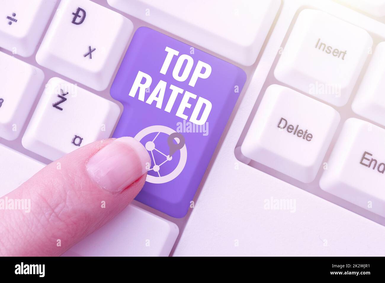 Handwriting text Top Rated. Word Written on The high amount of a charge