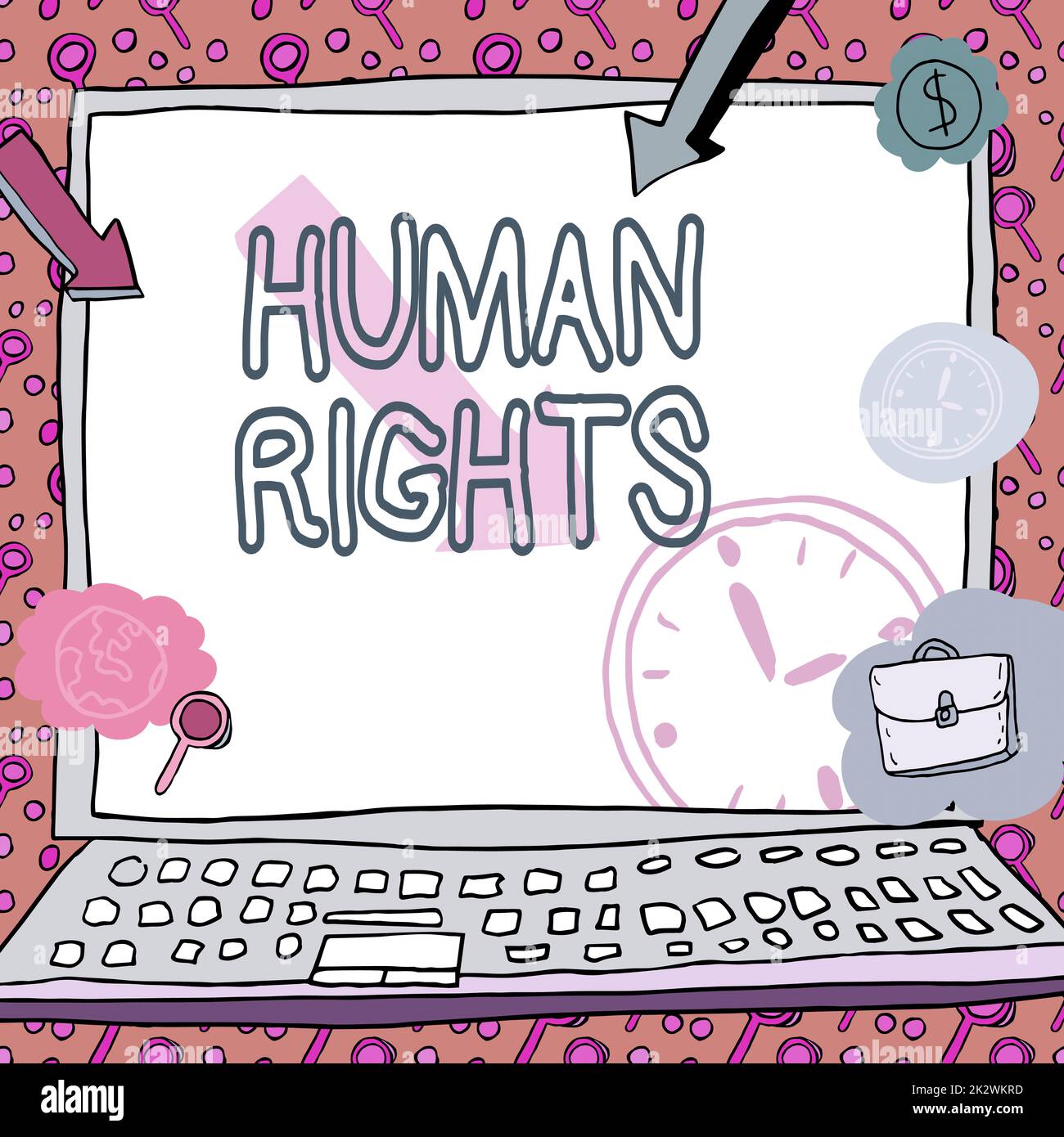 Hand writing sign Human Rights, Business approach Moral Principles