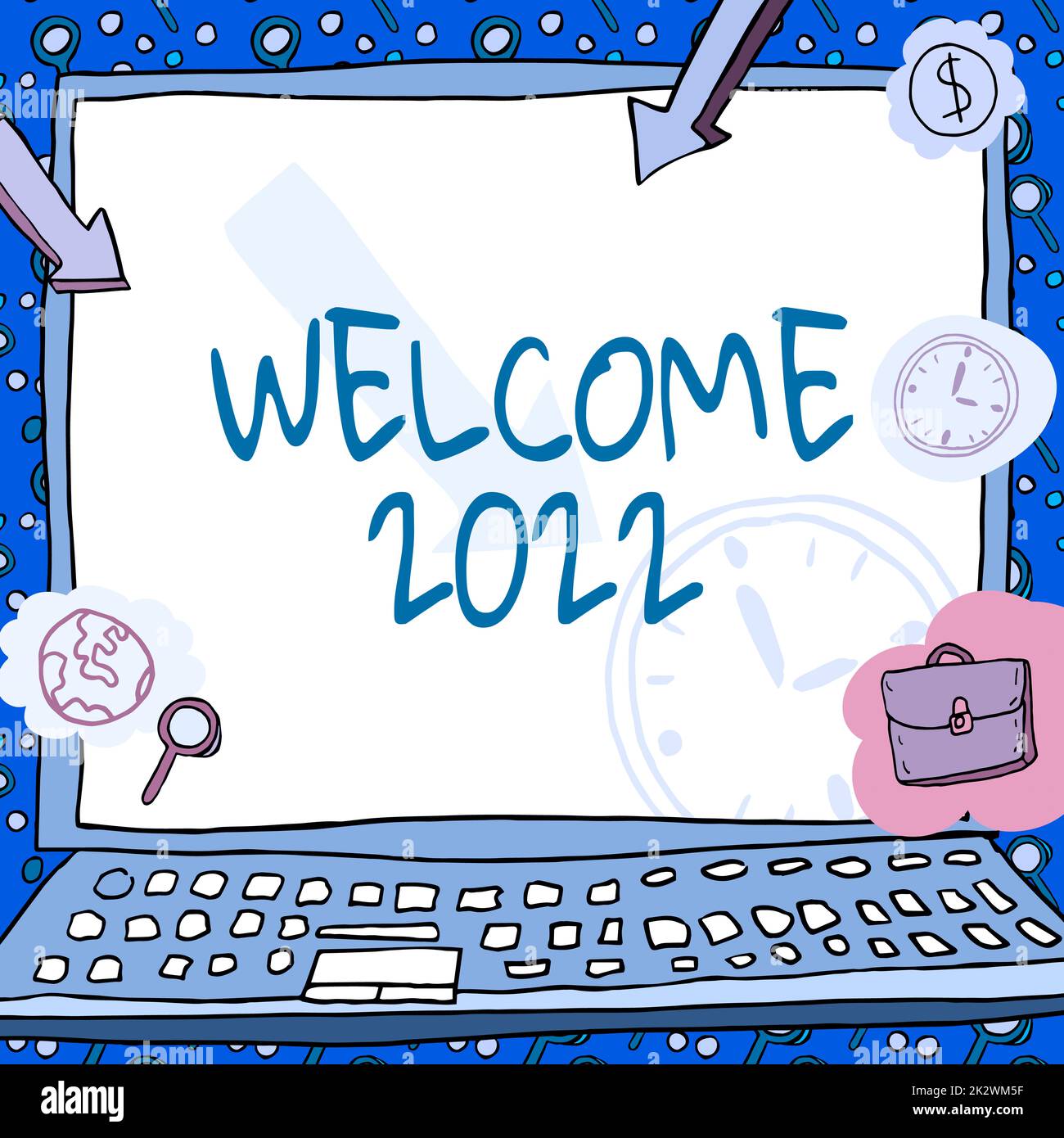 Handwriting text Welcome 2022. Business approach New Year Celebration ...