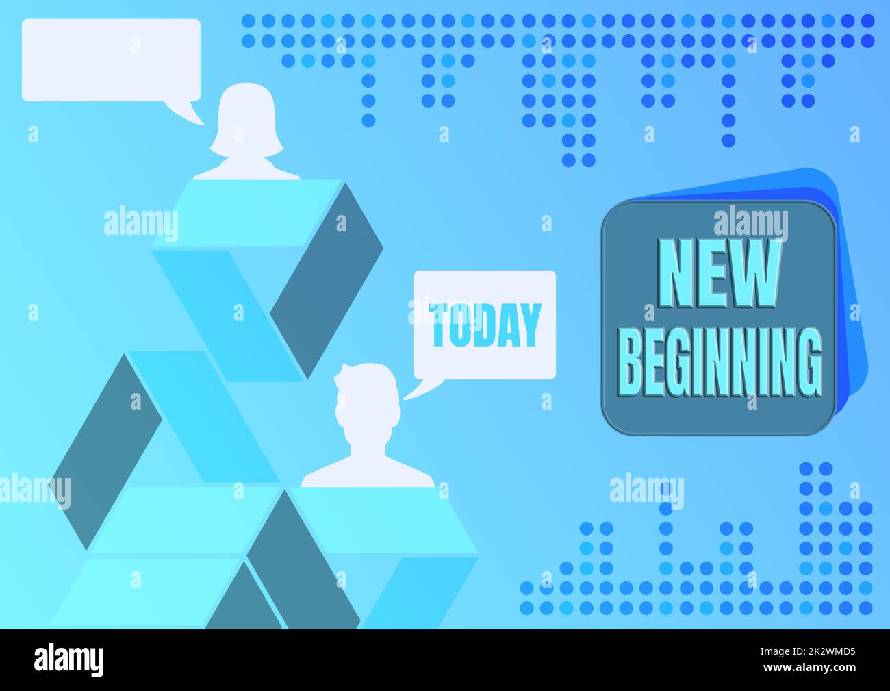 Text caption presenting New Beginning. Business showcase Different Career or endeavor Starting again Startup Renew Successful online communication colleagues achieving teamwork. Stock Photo