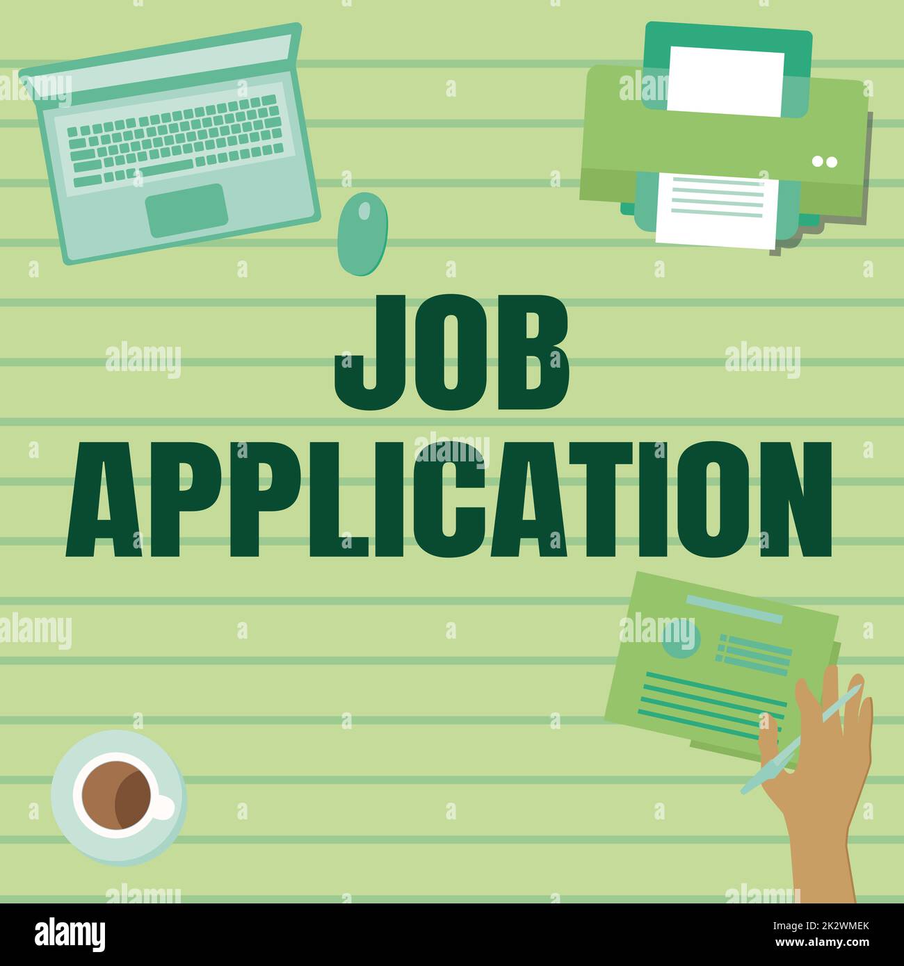 Conceptual caption Job Application. Word for The standard business