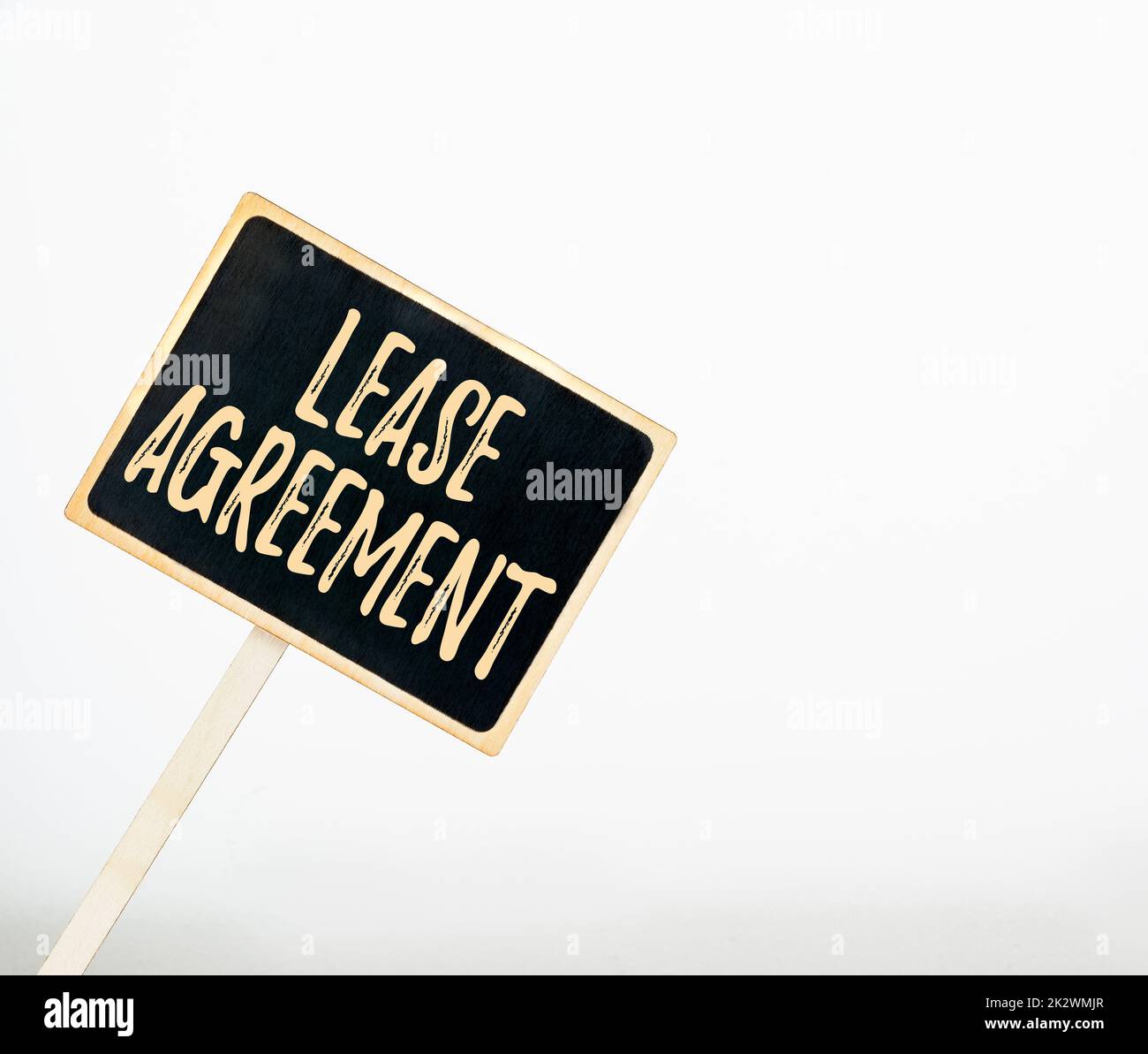 Conceptual display Lease Agreement. Business concept Contract on the ...
