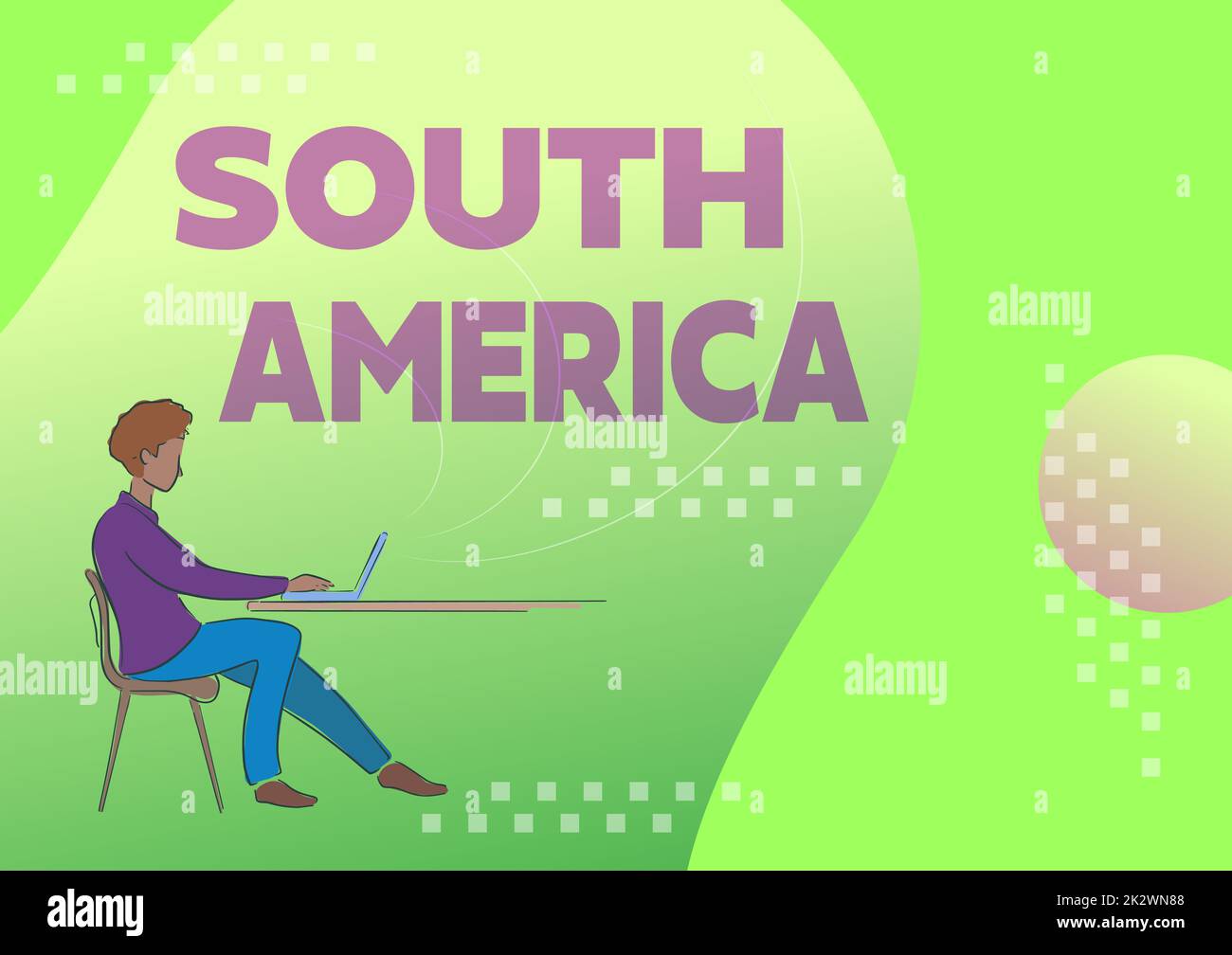 Writing displaying text South America. Business showcase Continent in