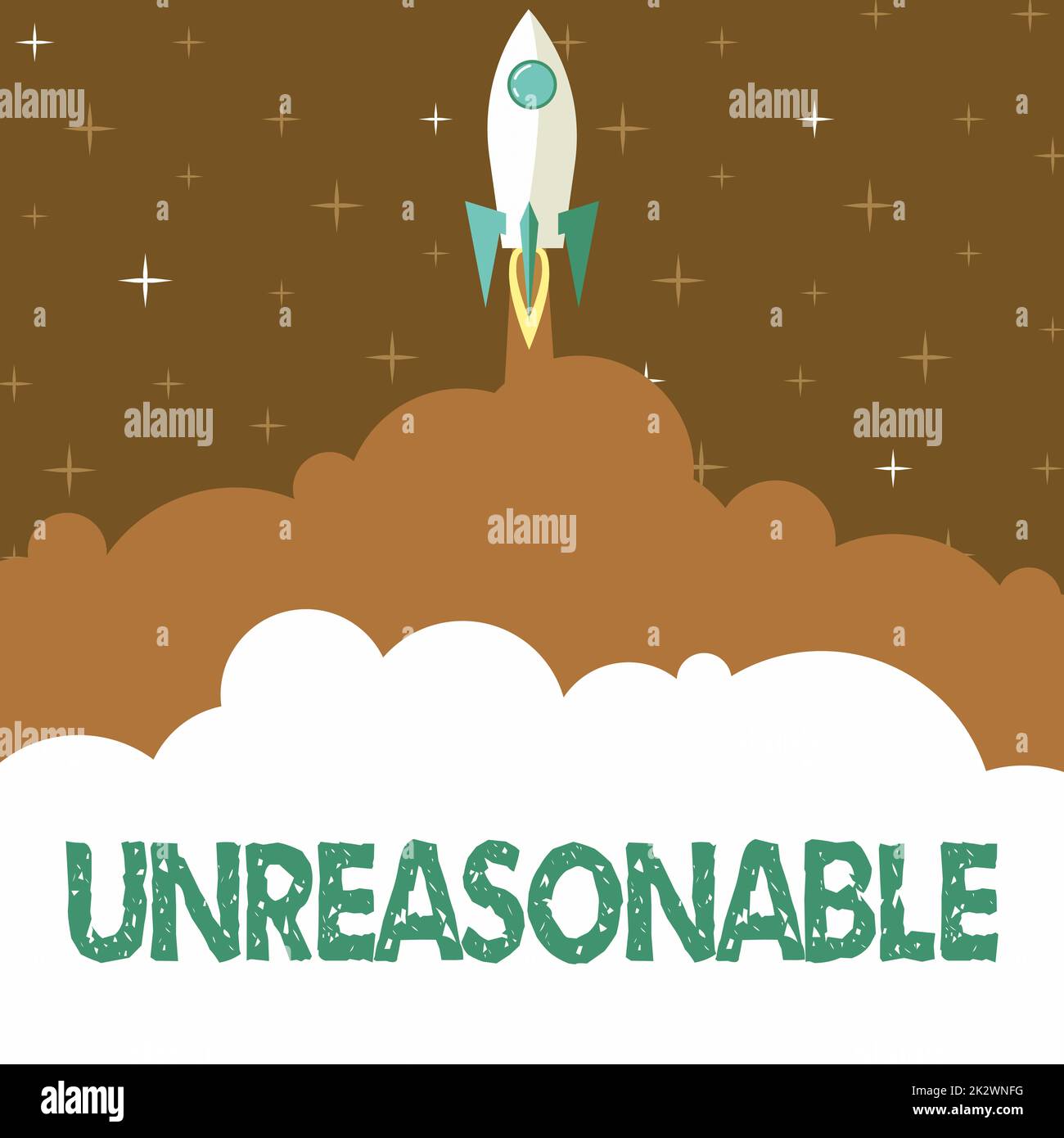 Inspiration showing sign Unreasonable. Internet Concept Beyond the limits of acceptability or fairness Inappropriate Rocket Ship Launching Fast Straight Up To The Outer Space. Stock Photo