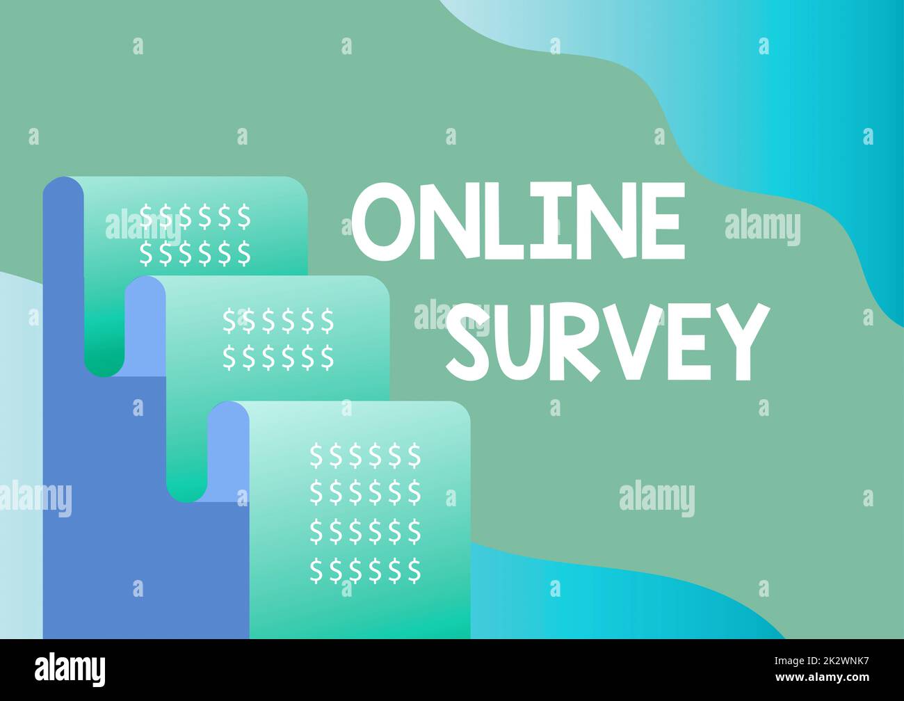Handwriting text Online Survey. Concept meaning Reappraisal Feedback