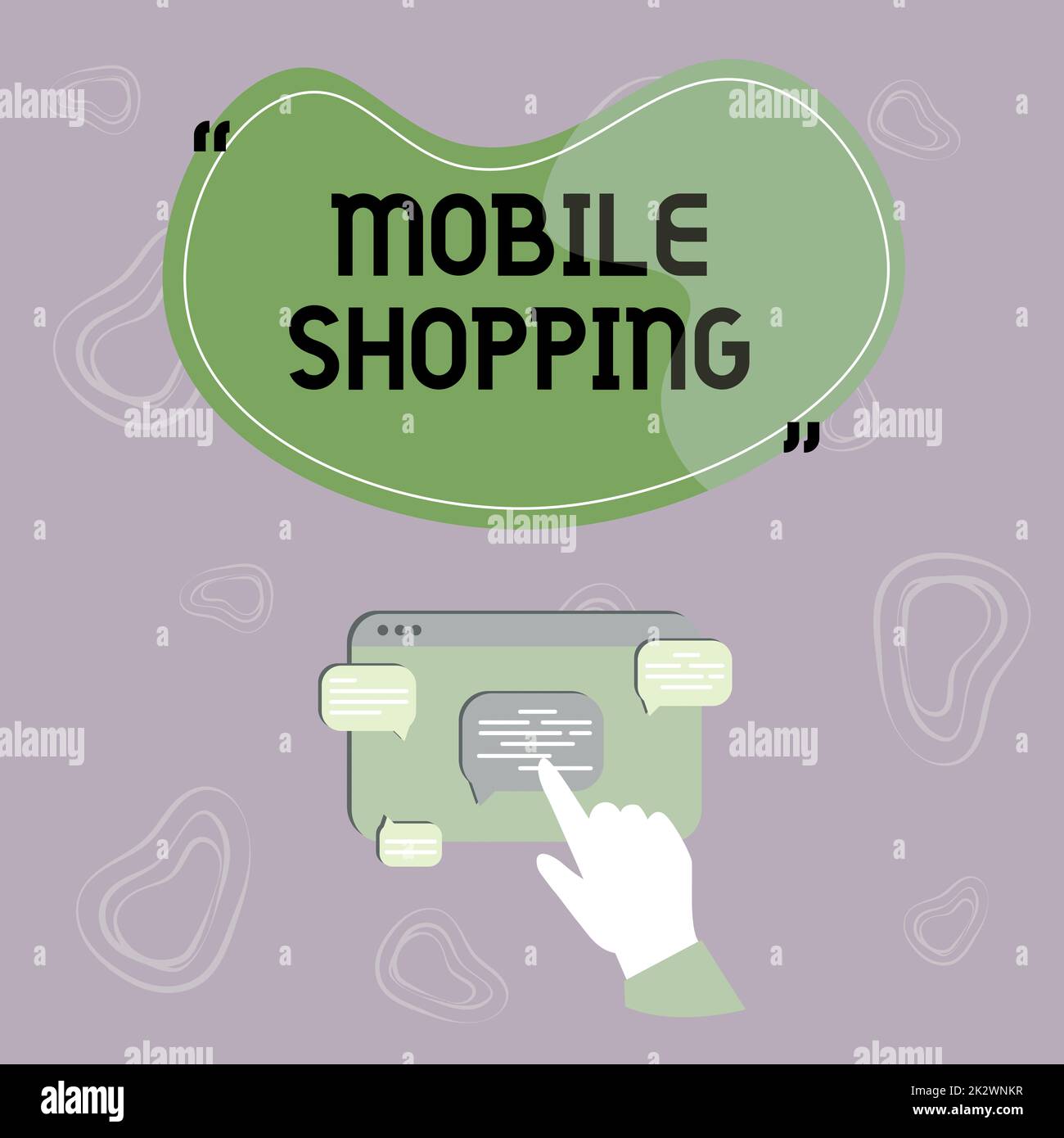 Conceptual caption Mobile Shopping. Concept meaning Buying and selling