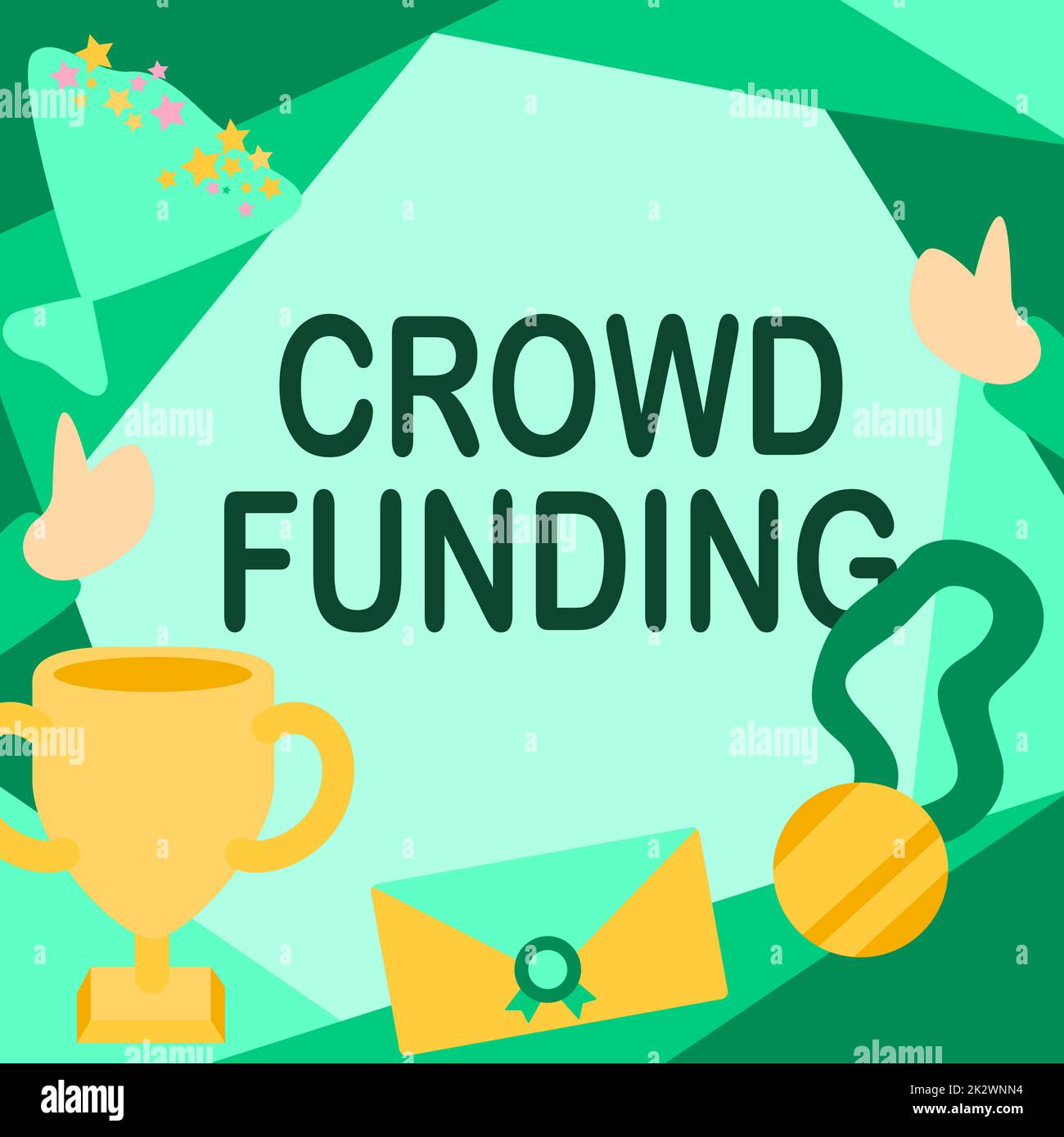 Handwriting text Crowd Funding. Word Written on Fundraising Kickstarter