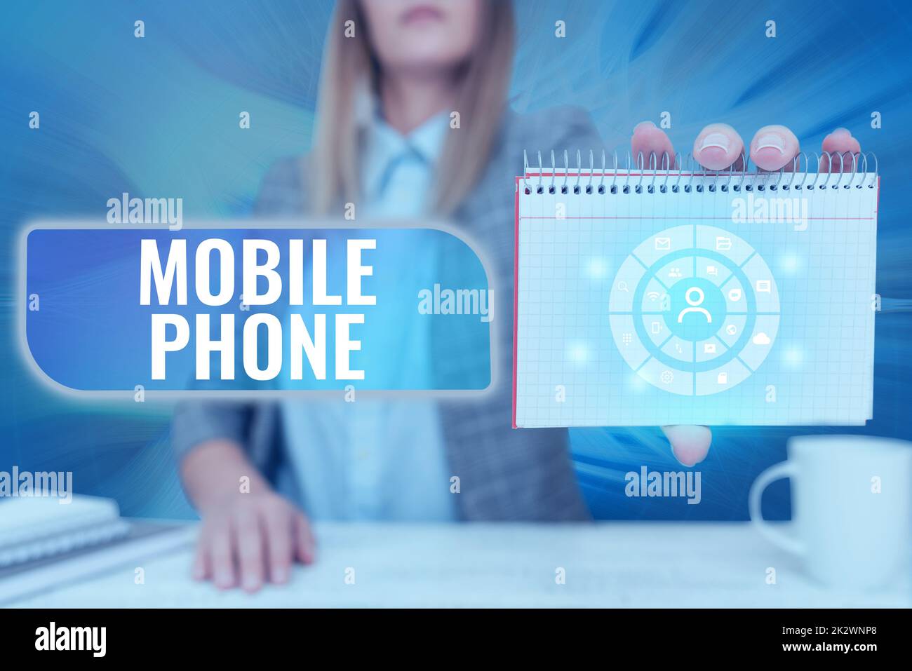 Text caption presenting Mobile Phone. Conceptual photo A handheld