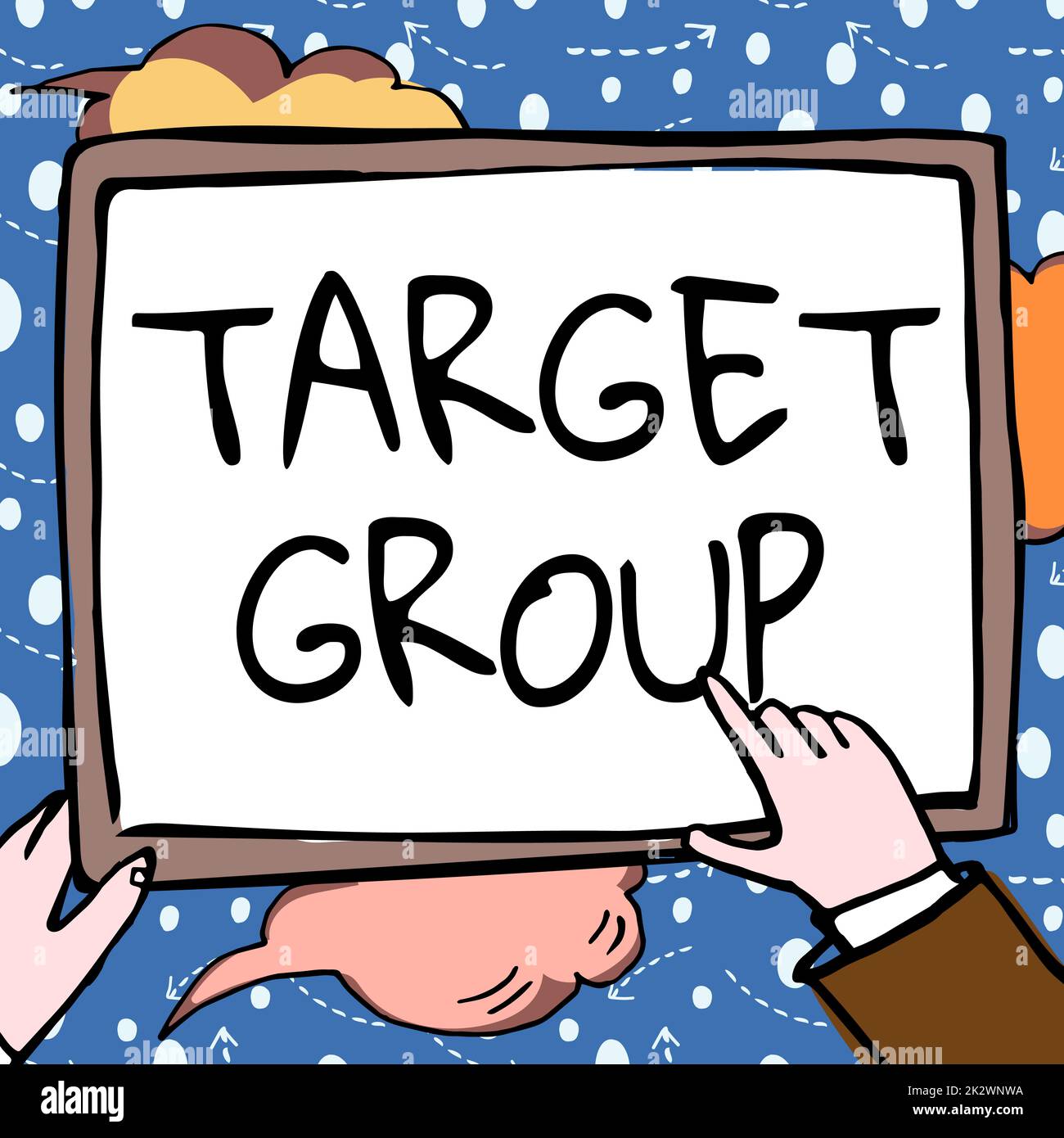 Target Handwritten Handwriting text Target Group. Conceptual photo Particular showing that ...