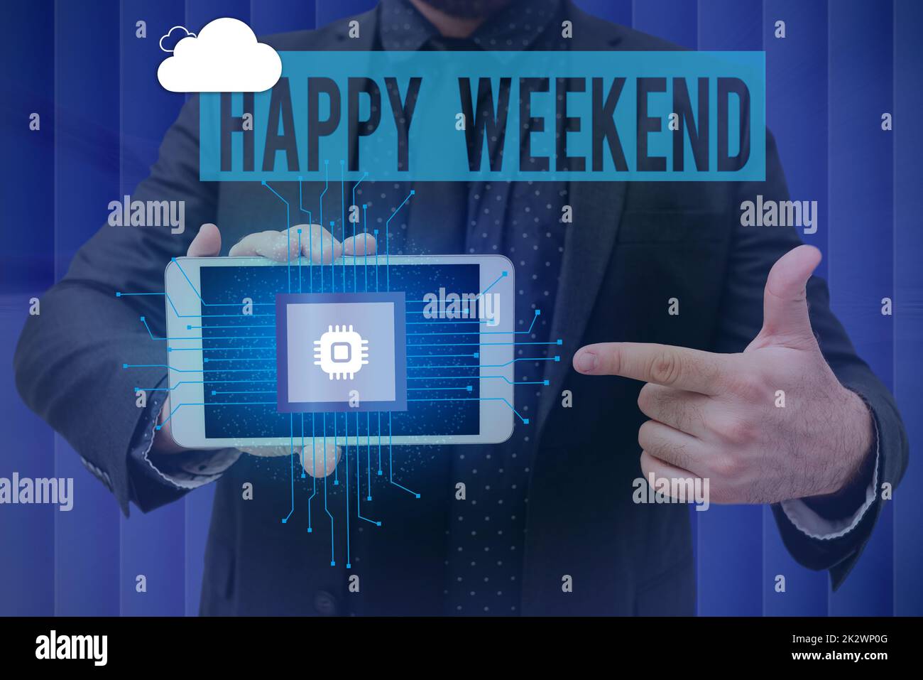 text-sign-showing-happy-weekend-conceptual-photo-cheerful-rest-day