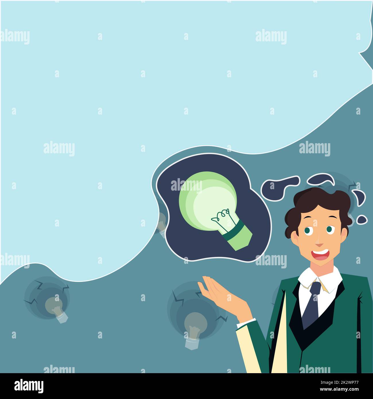 Businessman in suit presenting new innovative ideas achieving ...