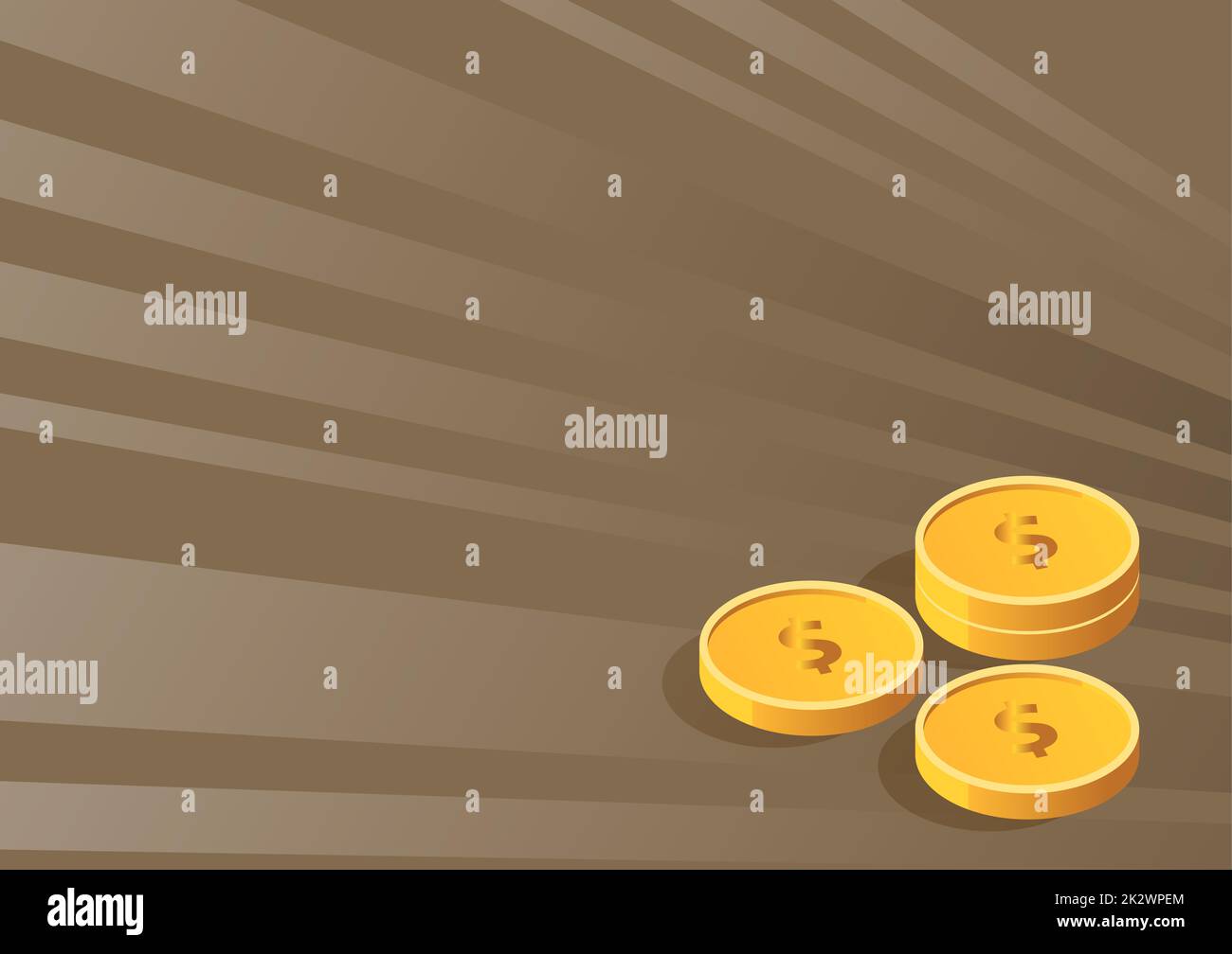 Gold coins representing future financial plans successfully calculating mortgage. Money displaying recent calculations regarding newest investment projects. Stock Photo