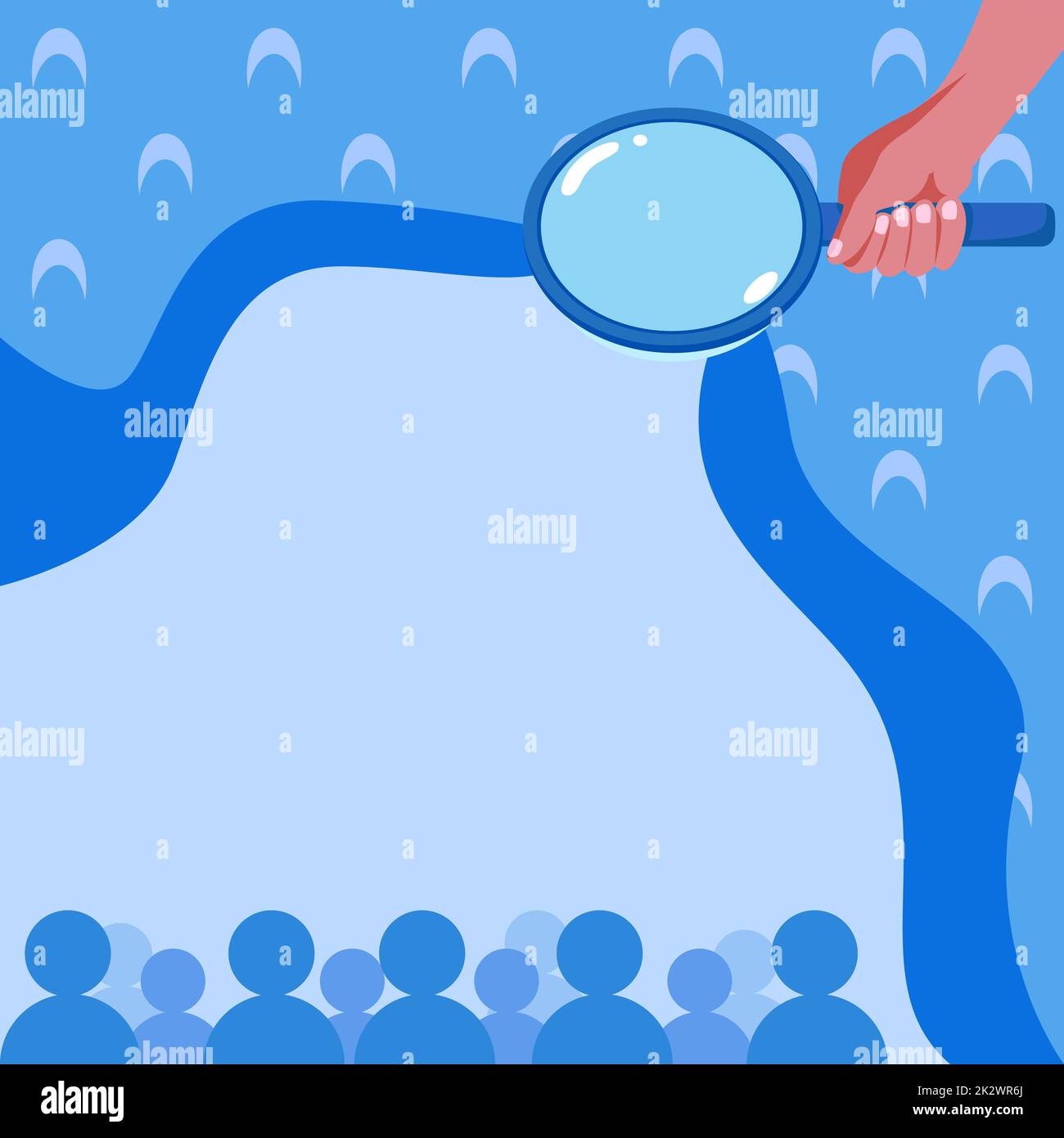 Hand Holding Magnifying Glass Examining Socio Economic Structure