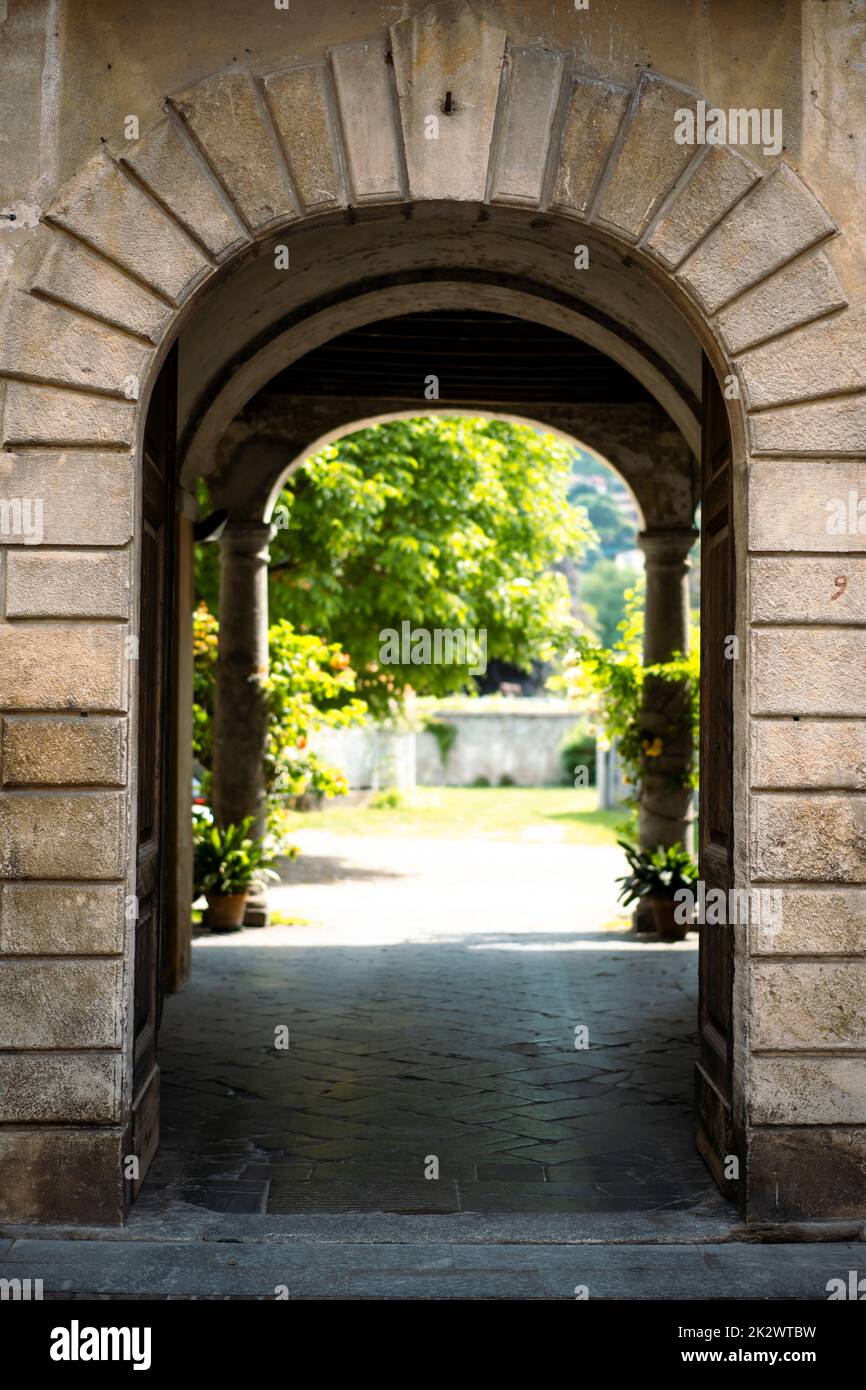 Arched passage in an old town Stock Photo