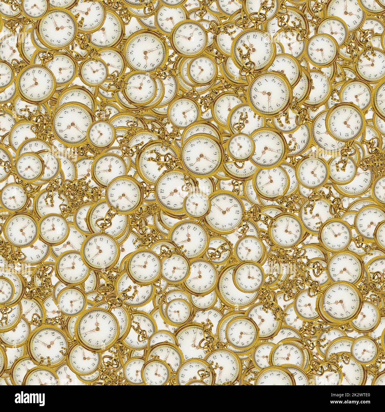 Vintage Clock Motif Pattern Stock Photo - Alamy