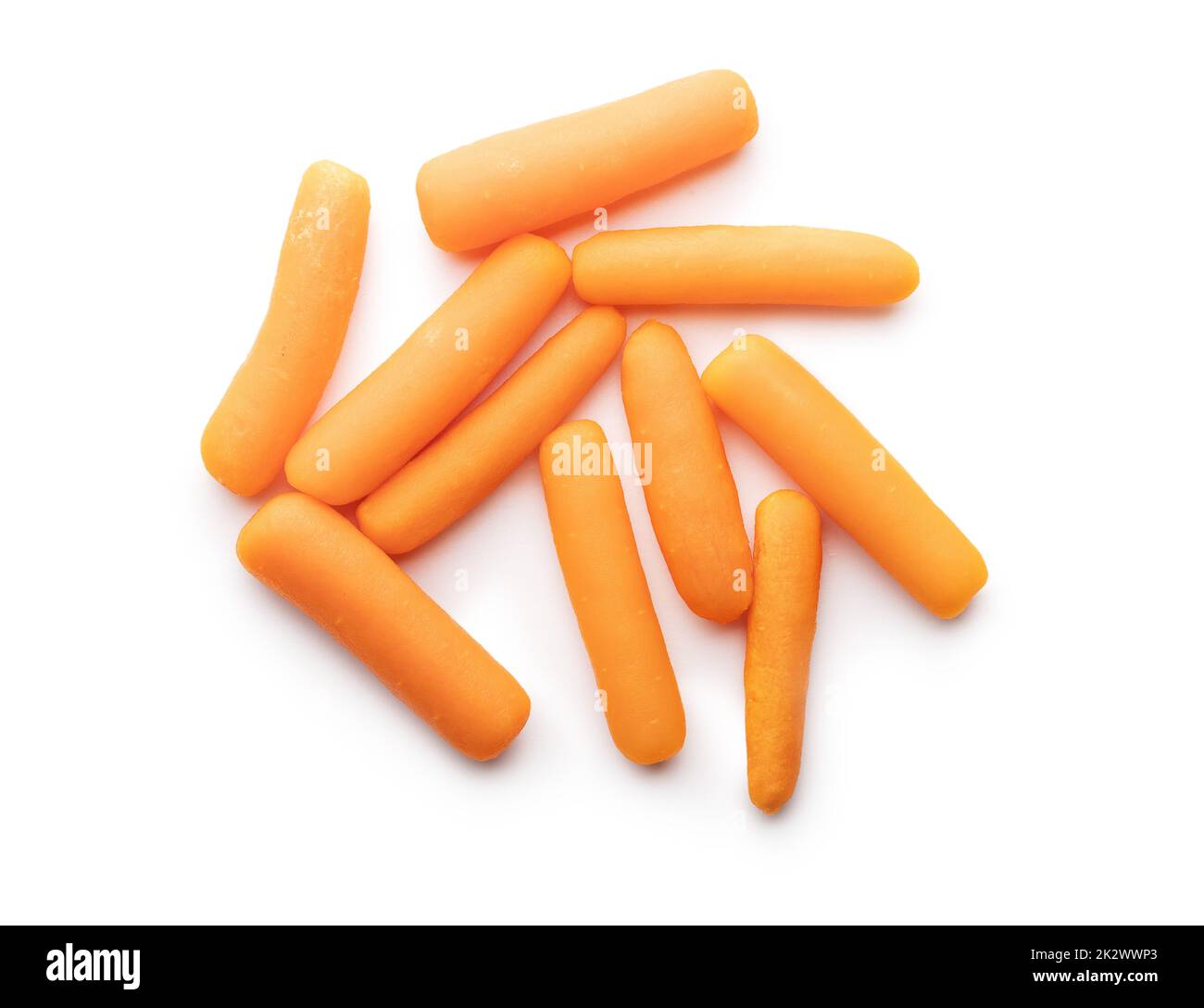 Baby carrot vegetable. Mini orange carrots isolated on white background Stock Photo Alamy