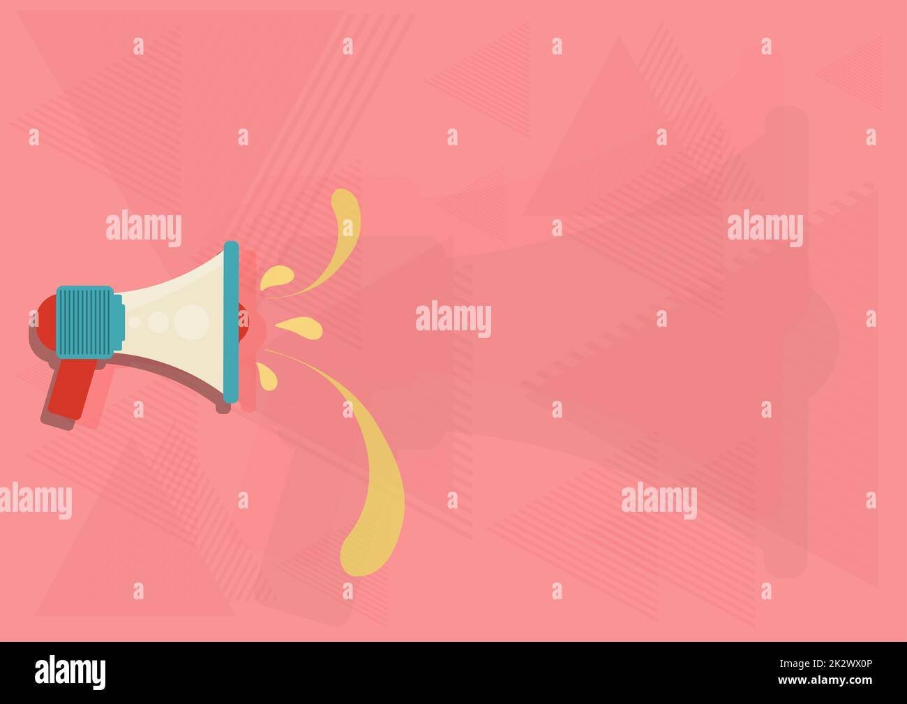 Illustration Of Megaphone Throwing Out Water Leaks Making New Important