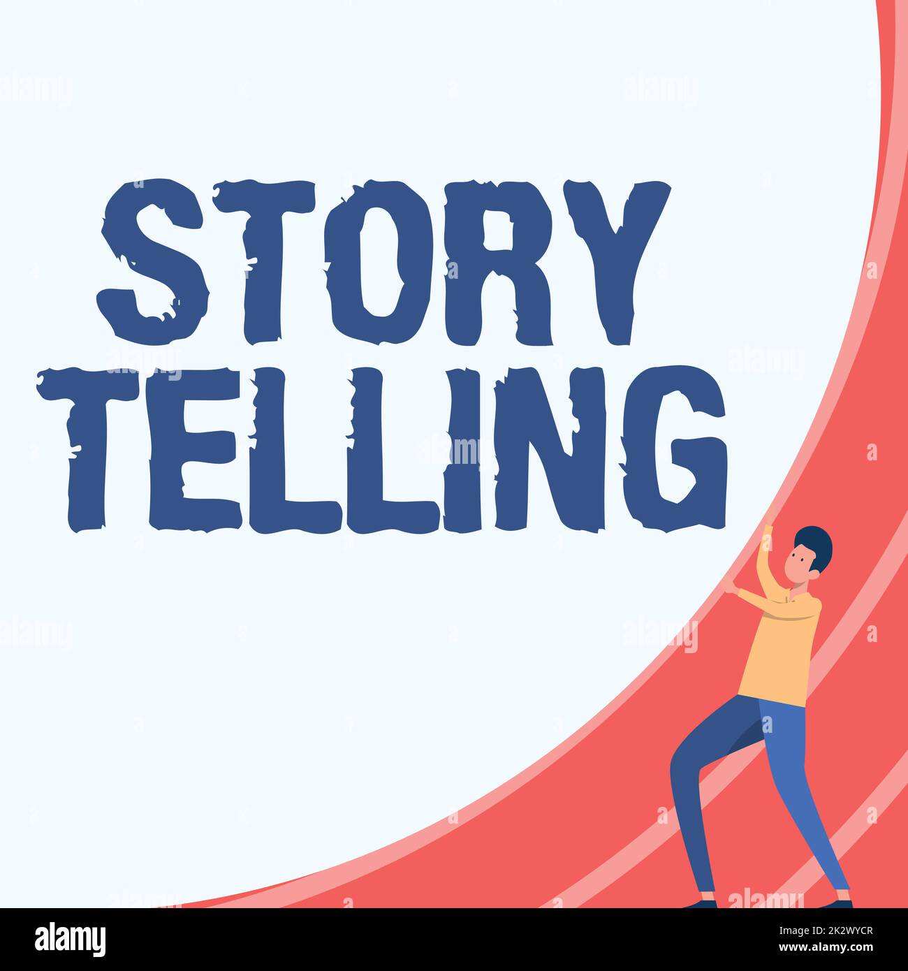 Text caption presenting Story Telling. Internet Concept social and cultural Activity with Theatrical Gestures Gentleman Drawing Standing Pushing Big Circular Object. Stock Photo