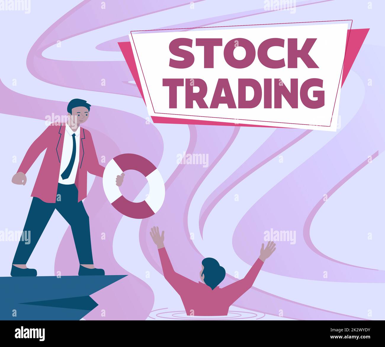 Sign displaying Stock Trading. Concept meaning Buy and Sell of