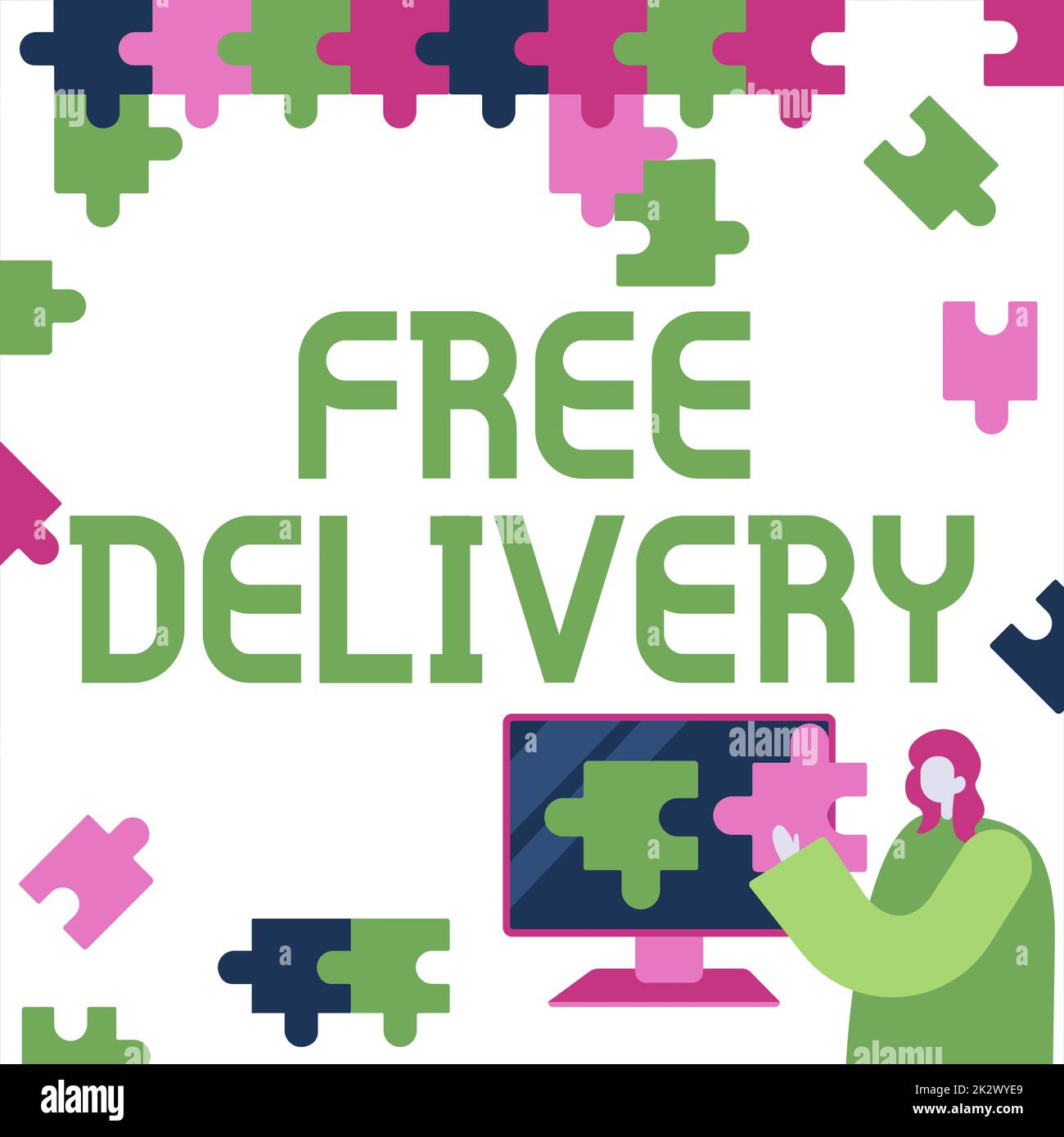 Text sign showing Free Delivery. Business approach Shipping Package