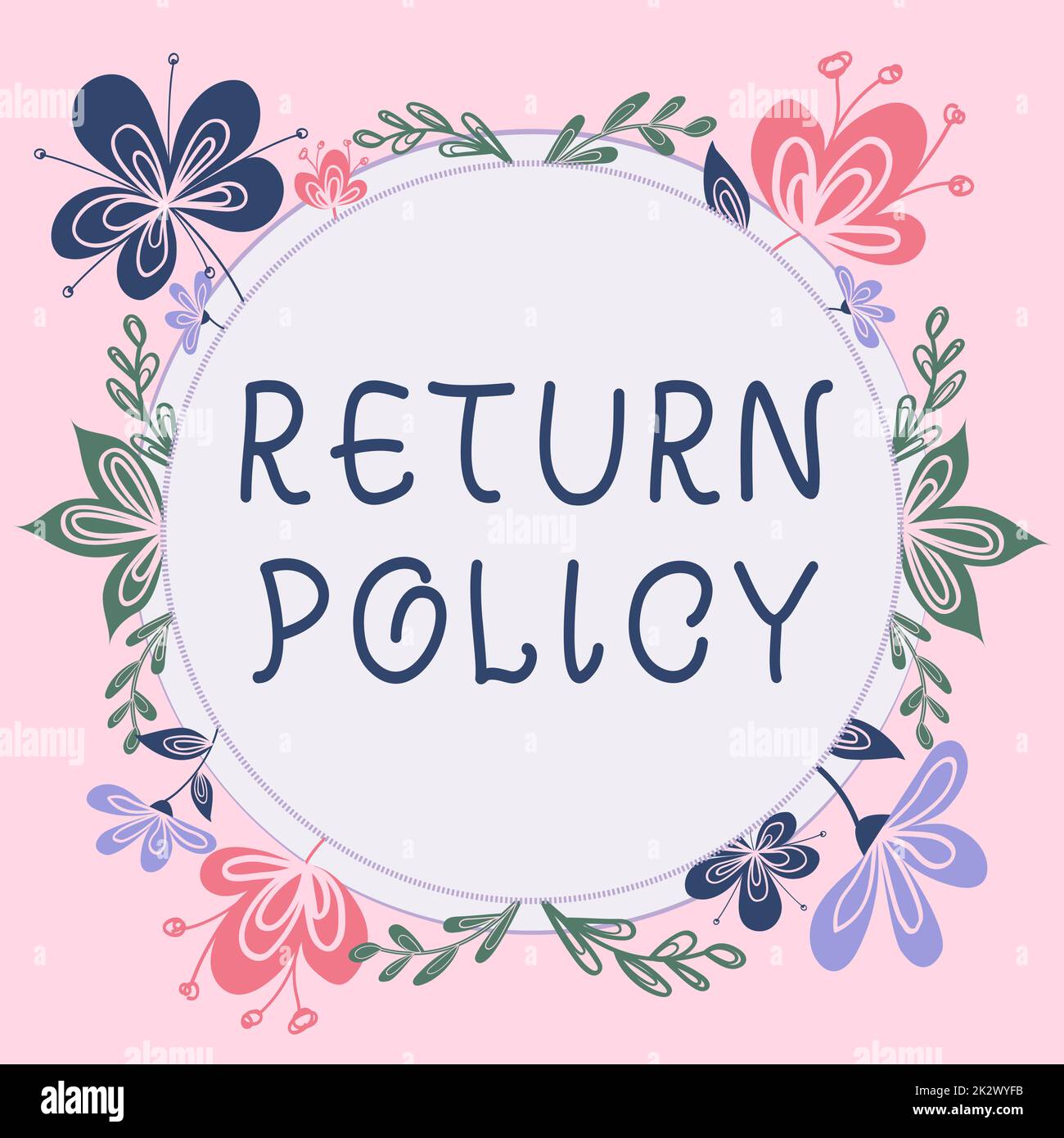 Hand writing sign Return Policy Internet Concept Tax Reimbursement
