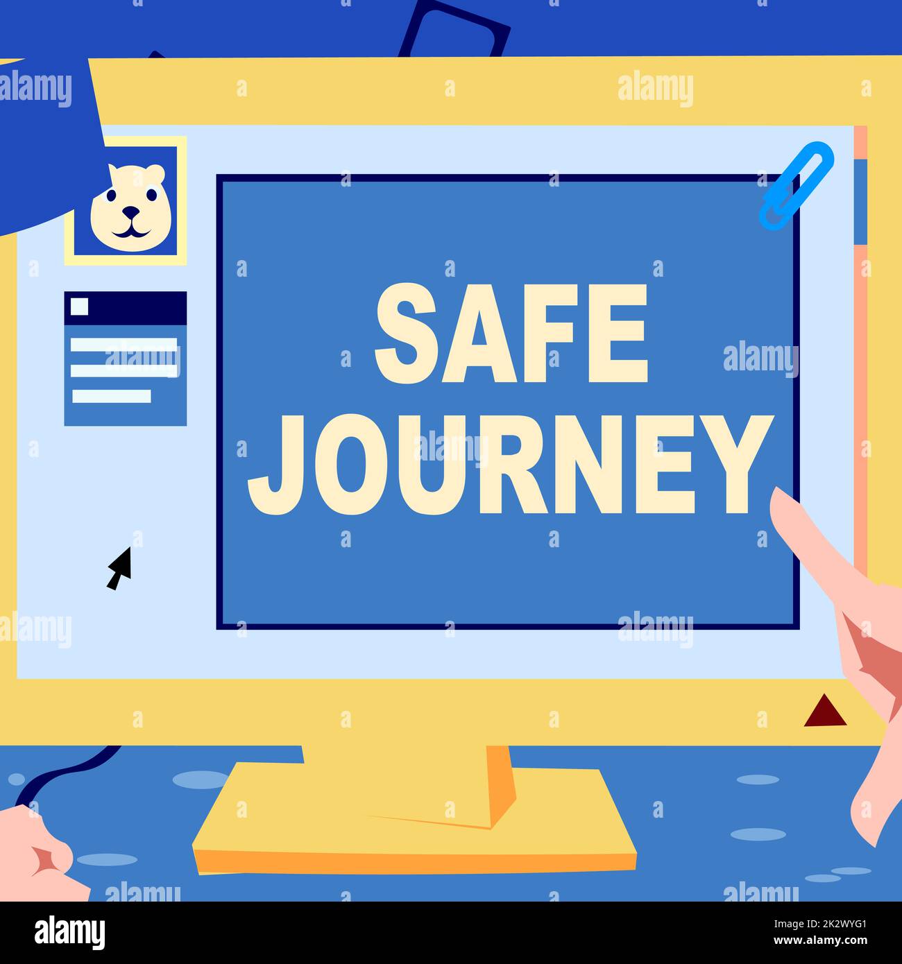 Conceptual display Safe Journey. Business overview Blessing Bid