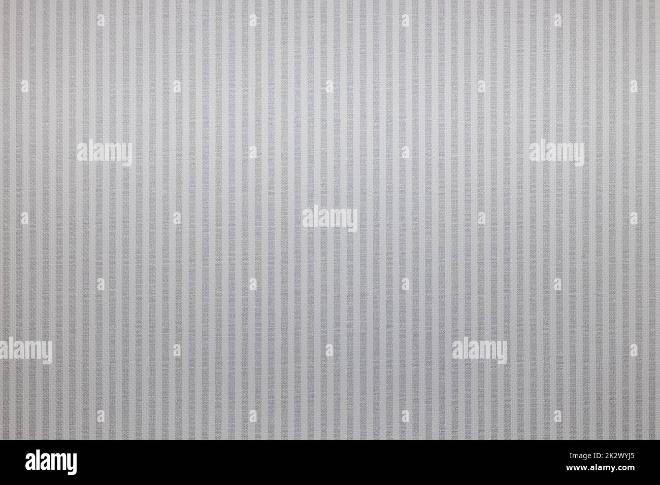 Grey fabric wallpaper background texture with a repeat striped pattern Stock Photo
