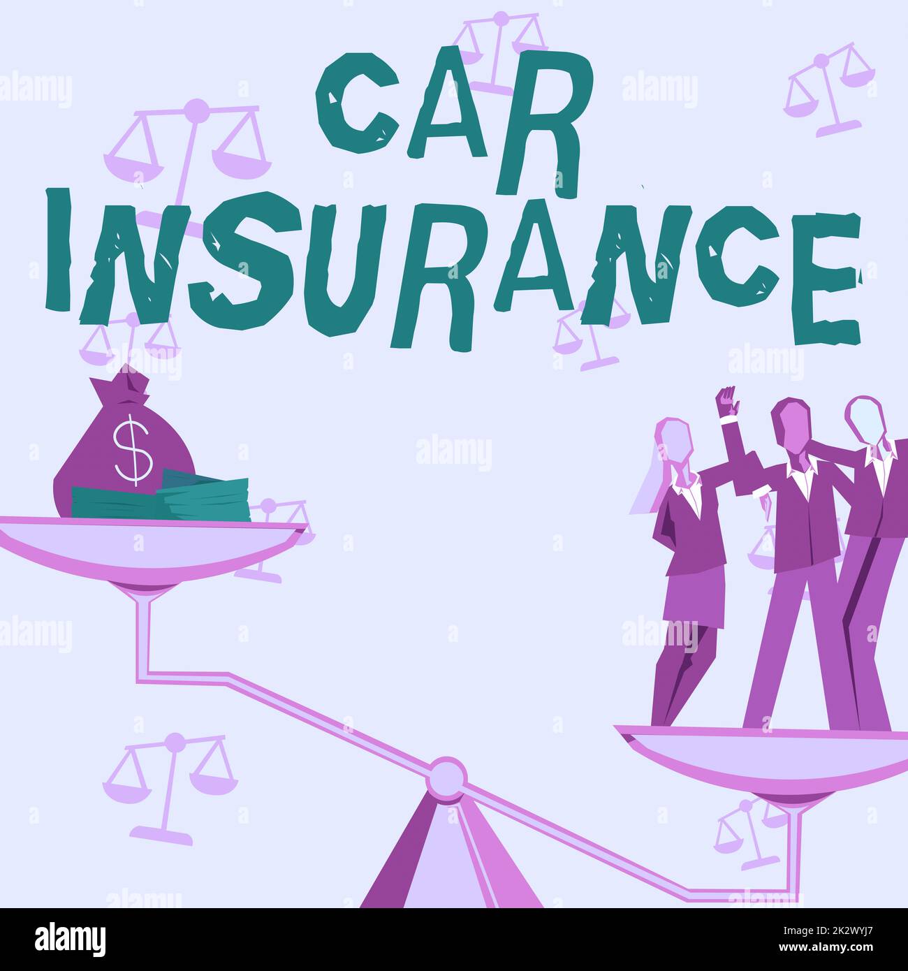 Text caption presenting Car Insurance. Concept meaning Accidents