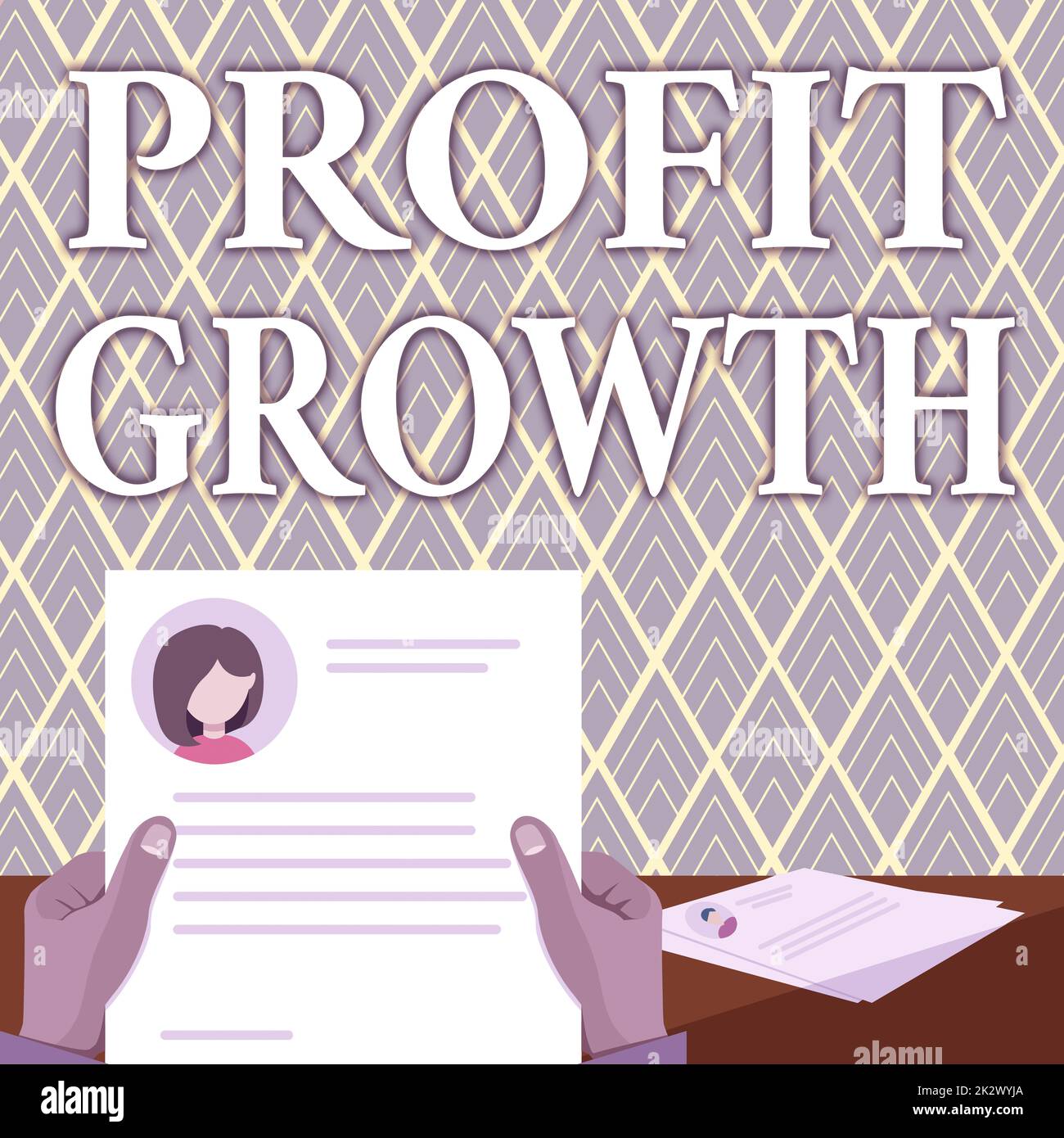 Sign displaying Profit Growth, Business idea Objectives Interrelation of Overall Sales Market Shares Hands Holding Resume Showing New Career Opportuni Stock Photo