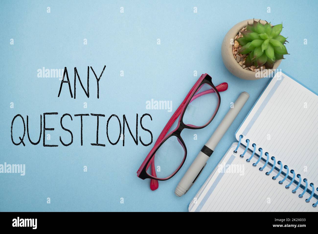 Hand writing sign Any Questions. Business showcase Clueless Blank face Inquiry Disputes Probes