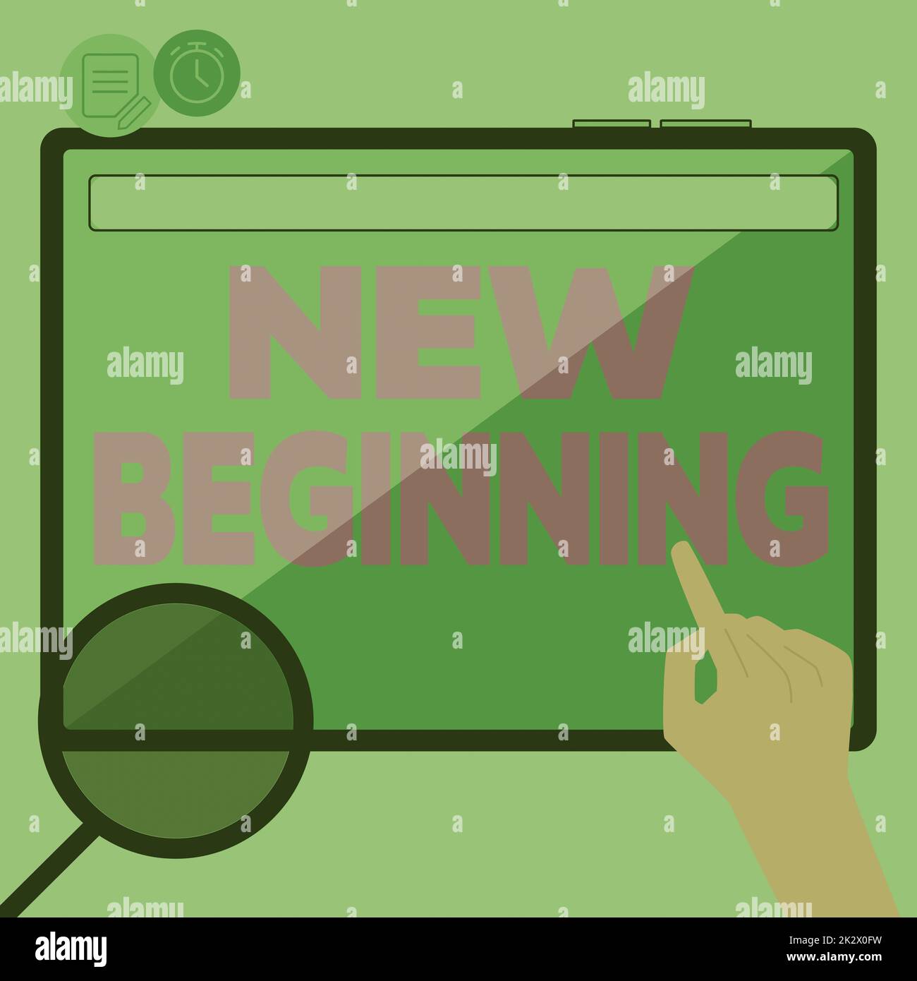 Sign displaying New Beginning. Word Written on Different Career or endeavor Starting again