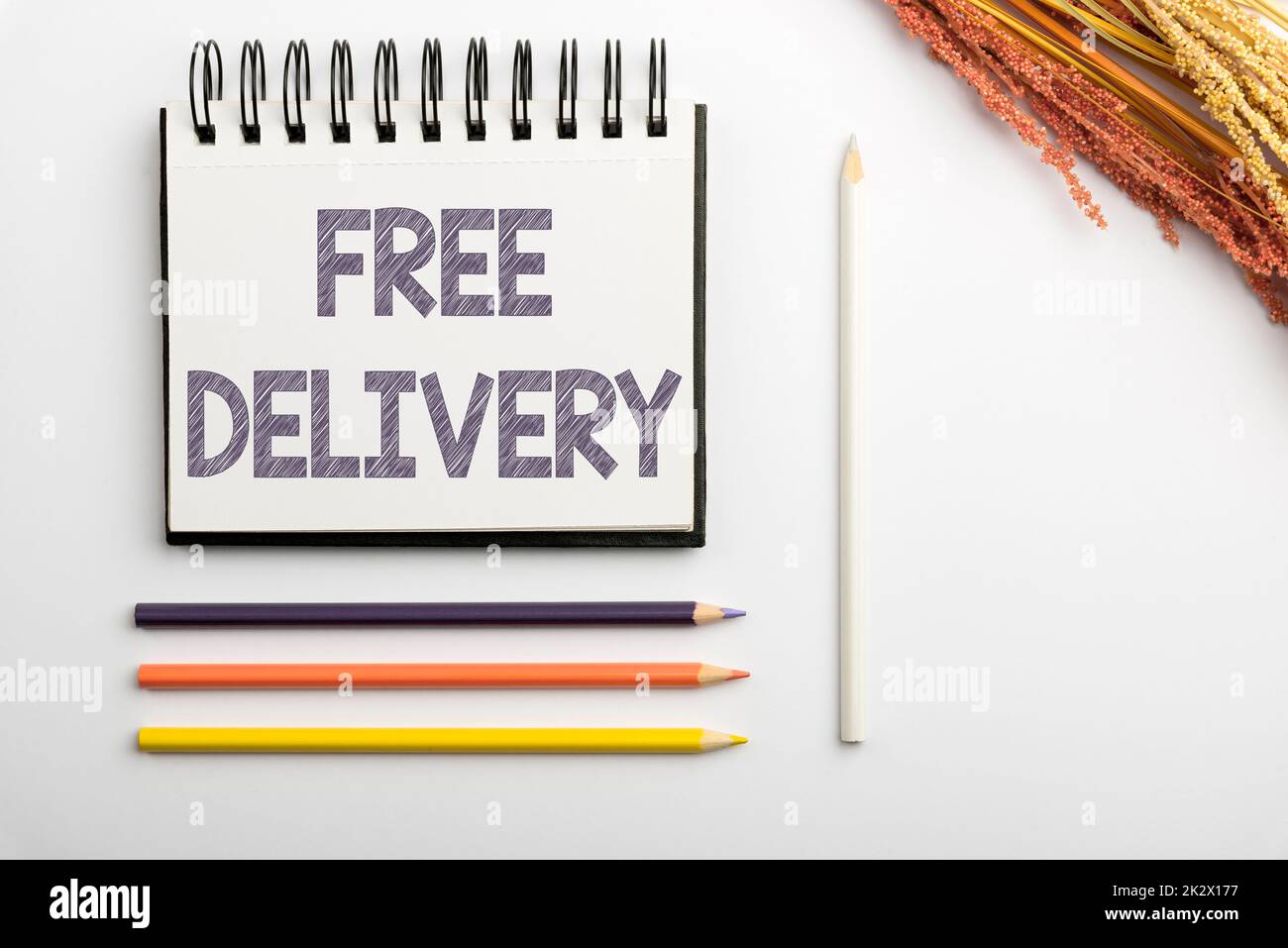 https://c8.alamy.com/comp/2K2X177/text-sign-showing-free-delivery-business-concept-shipping-package-cargo-courier-distribution-center-fragile-flashy-school-office-supplies-teaching-learning-collections-writing-tools-2K2X177.jpg