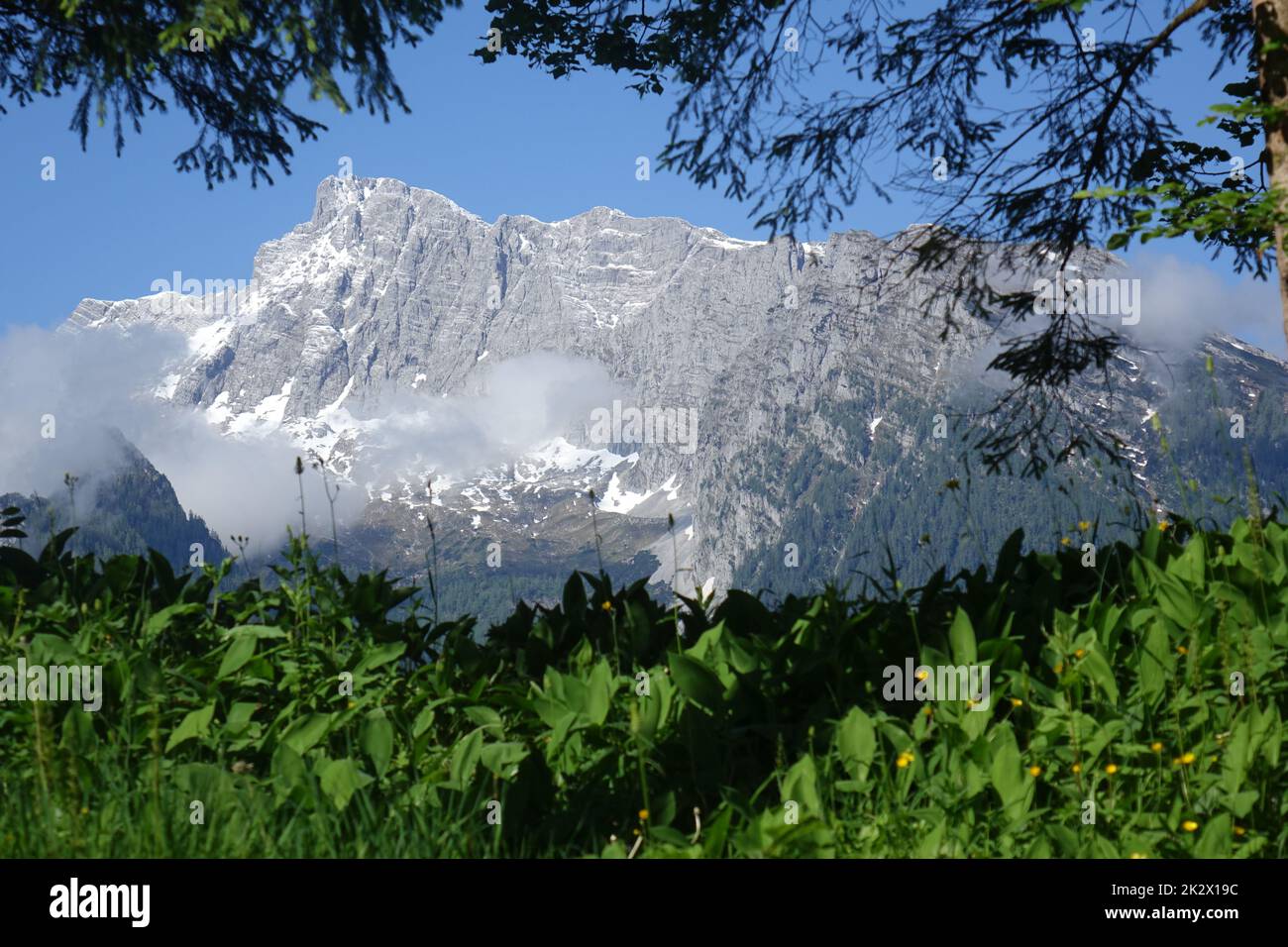 Germany, Bavaria, Landkreis Berchtesgaden, Berchtesgadener Alpen, national park, Hochkalter mountain, landscape Stock Photo