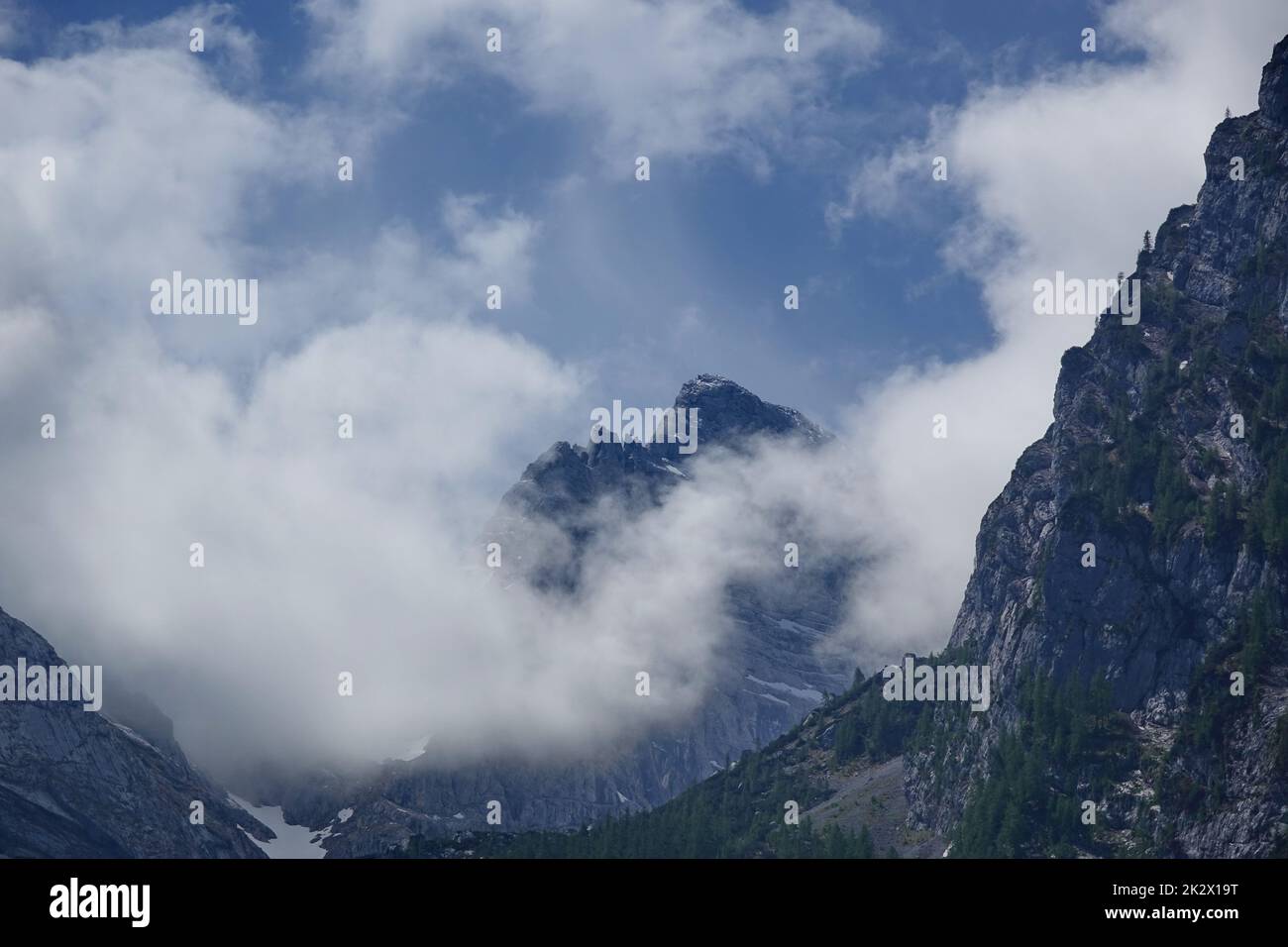 Germany, Bavaria, Landkreis Berchtesgaden, Berchtesgadener Alpen, national park, Hochkalter mountain, landscape Stock Photo