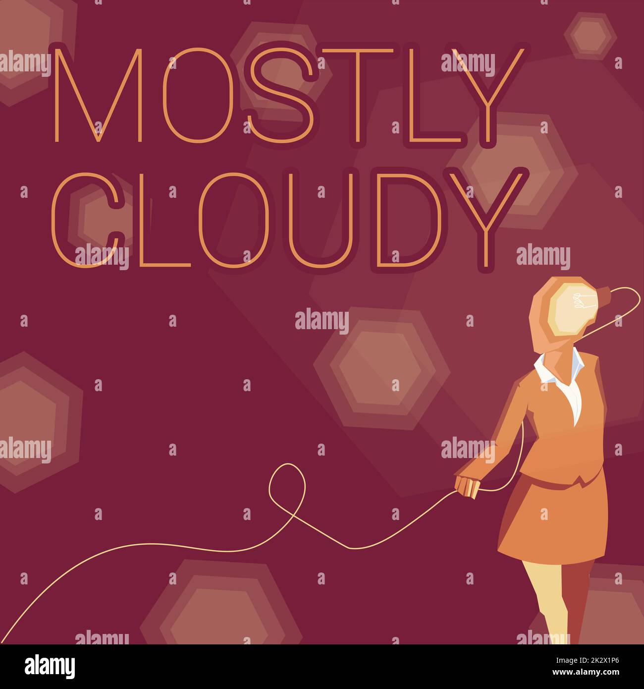 Text caption presenting Mostly Cloudy. Conceptual photo Shadowy