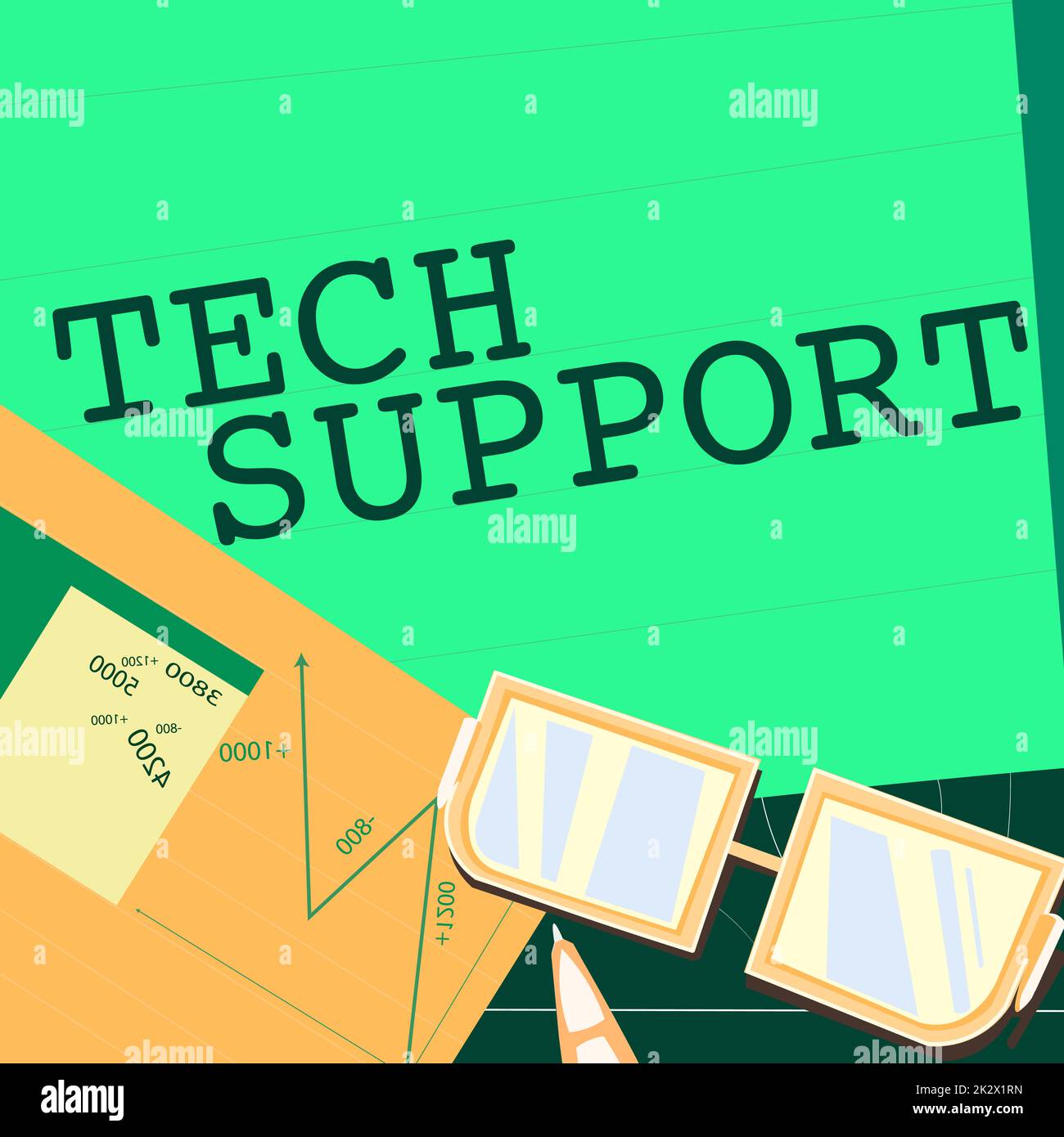 Hand writing sign Tech Support. Business approach Assisting individuals who are having technical problems Paper sitting on desk consisting charts calculation financial plans. Stock Photo