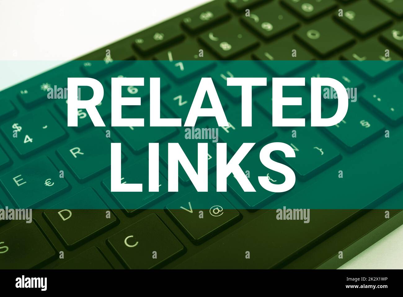 Inspiration showing sign Related Links. Conceptual photo Website inside a Webpage Cross reference Hotlinks Hyperlinks Computer Keyboard And Symbol.Information Medium For Communication. Stock Photo