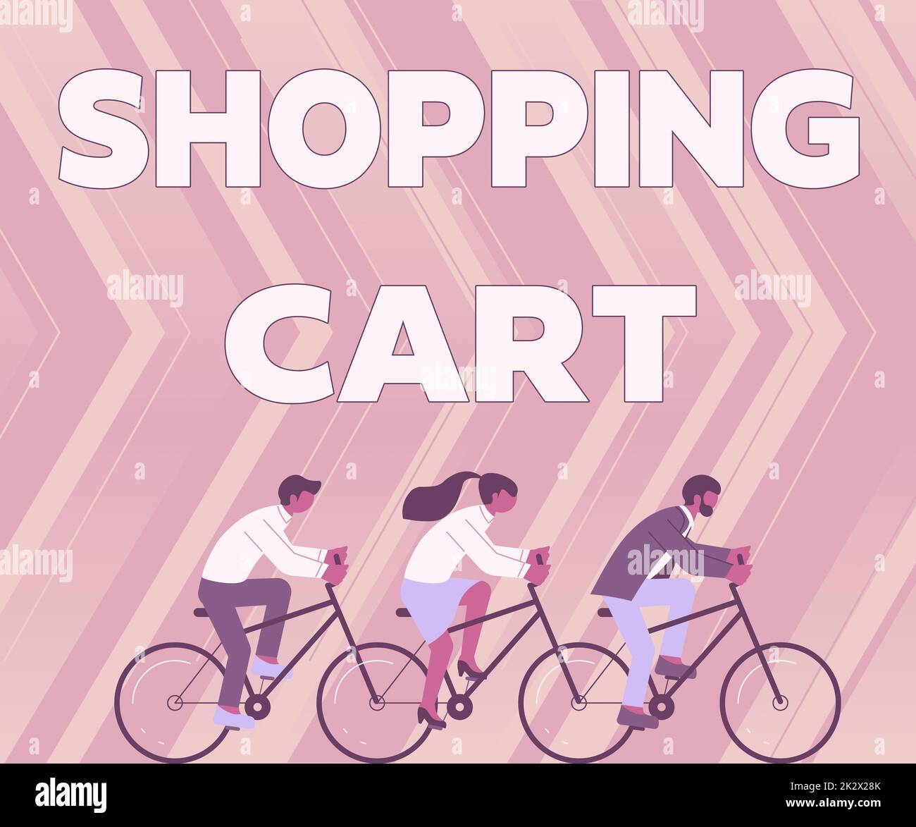 Text caption presenting Shopping Cart. Concept meaning Case Trolley