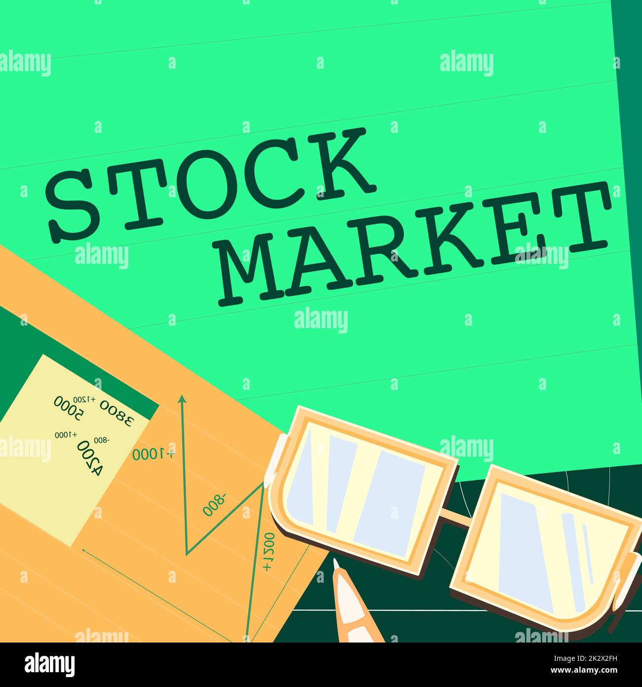 Text caption presenting Stock Market. Business concept Particular