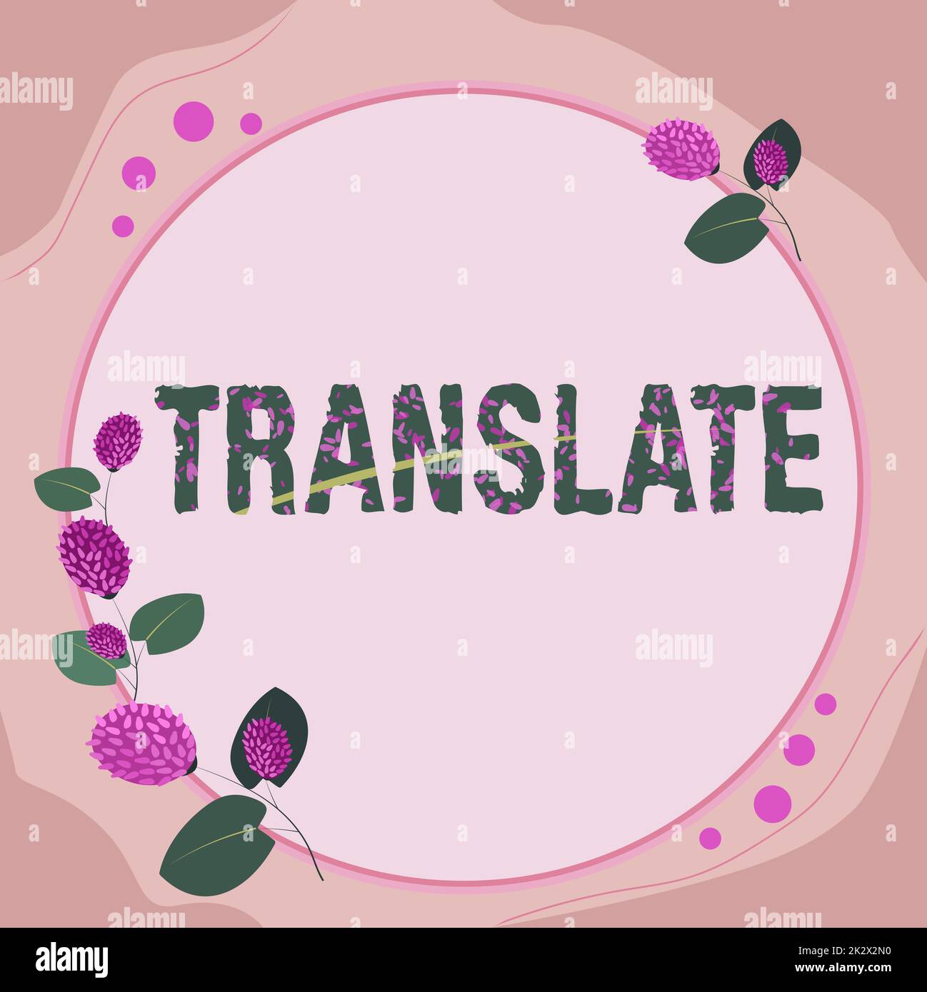 Writing displaying text Translate. Concept Another word with