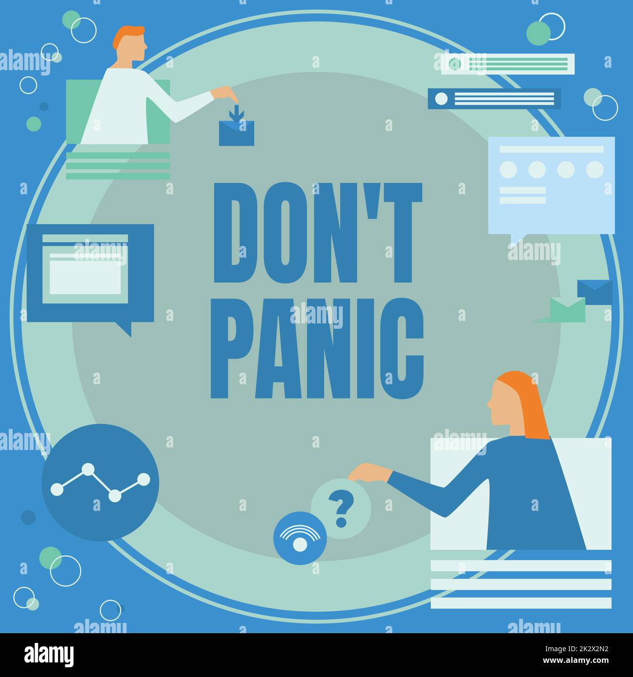 Text showing inspiration Don T Panic. Business idea sudden strong