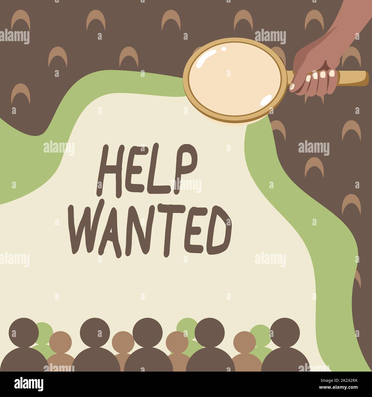 Inspiration showing sign Help Wanted. Concept meaning advertisement