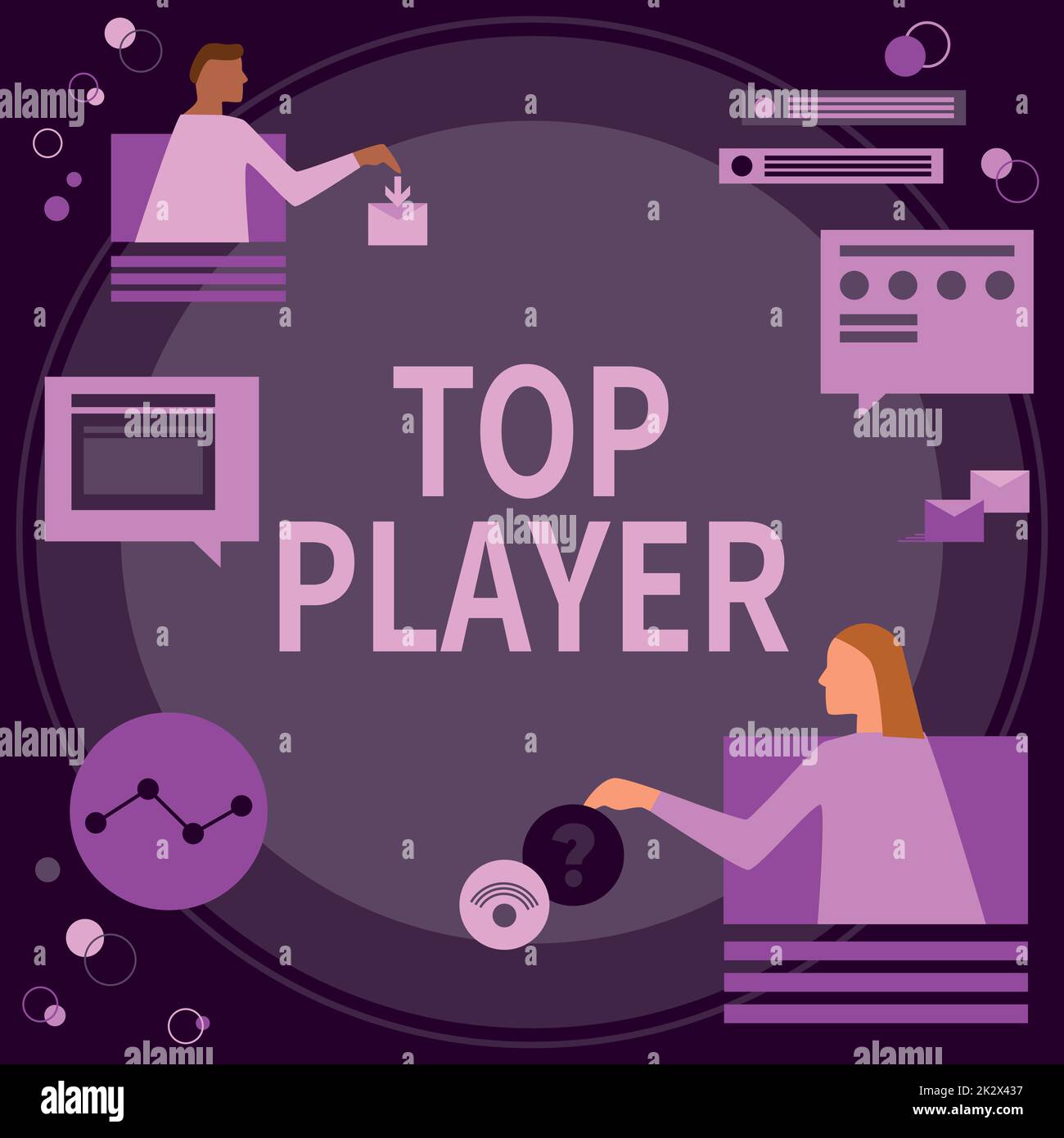 Conceptual caption Top Player. Business concept being best in sports