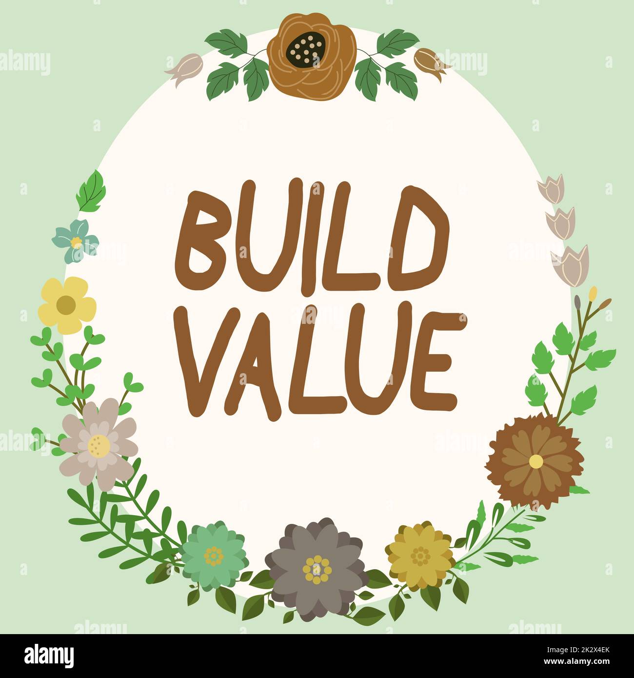 Building Value Graphics Hand writing sign Build Value. Business concept efficient enough way ...
