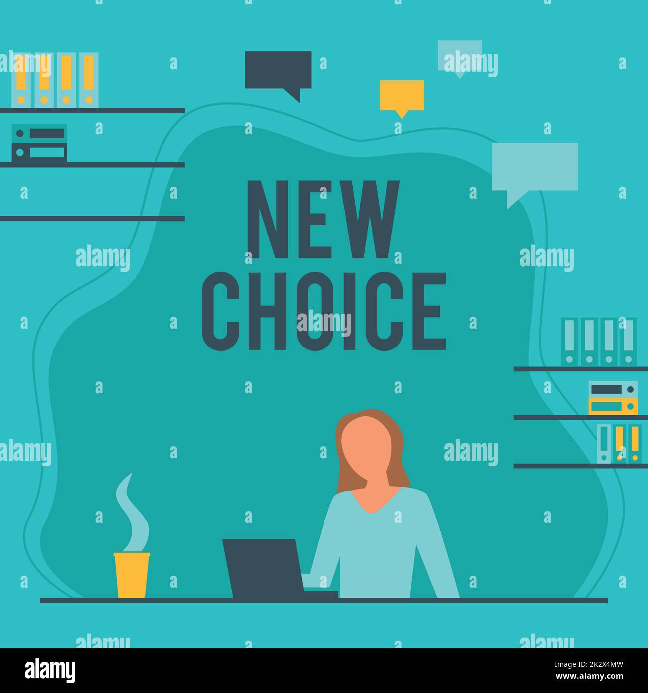 Text sign showing New Choice. Conceptual photo having lot of options ...