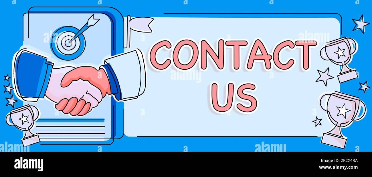Text caption presenting Contact Us. Internet Concept Group of person ...
