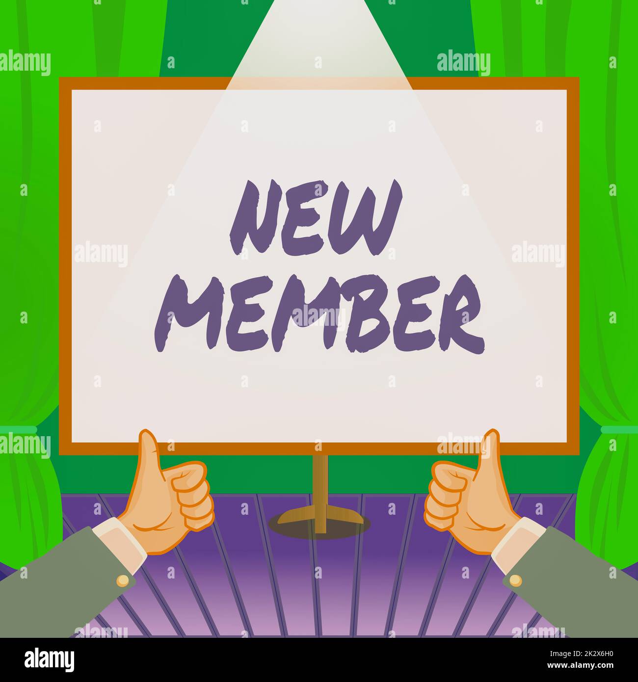 Writing displaying text New Member. Business overview recruiting ...