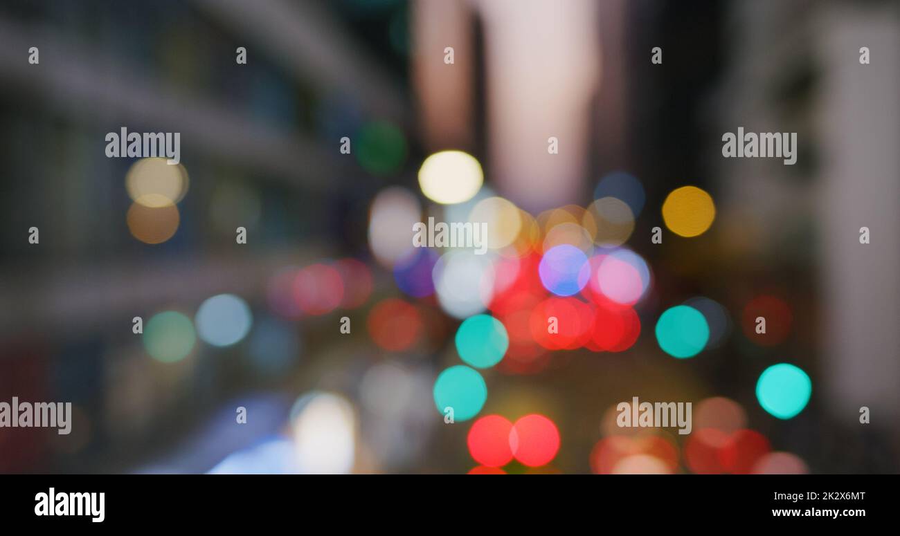 Blur view of city night street Stock Photo - Alamy
