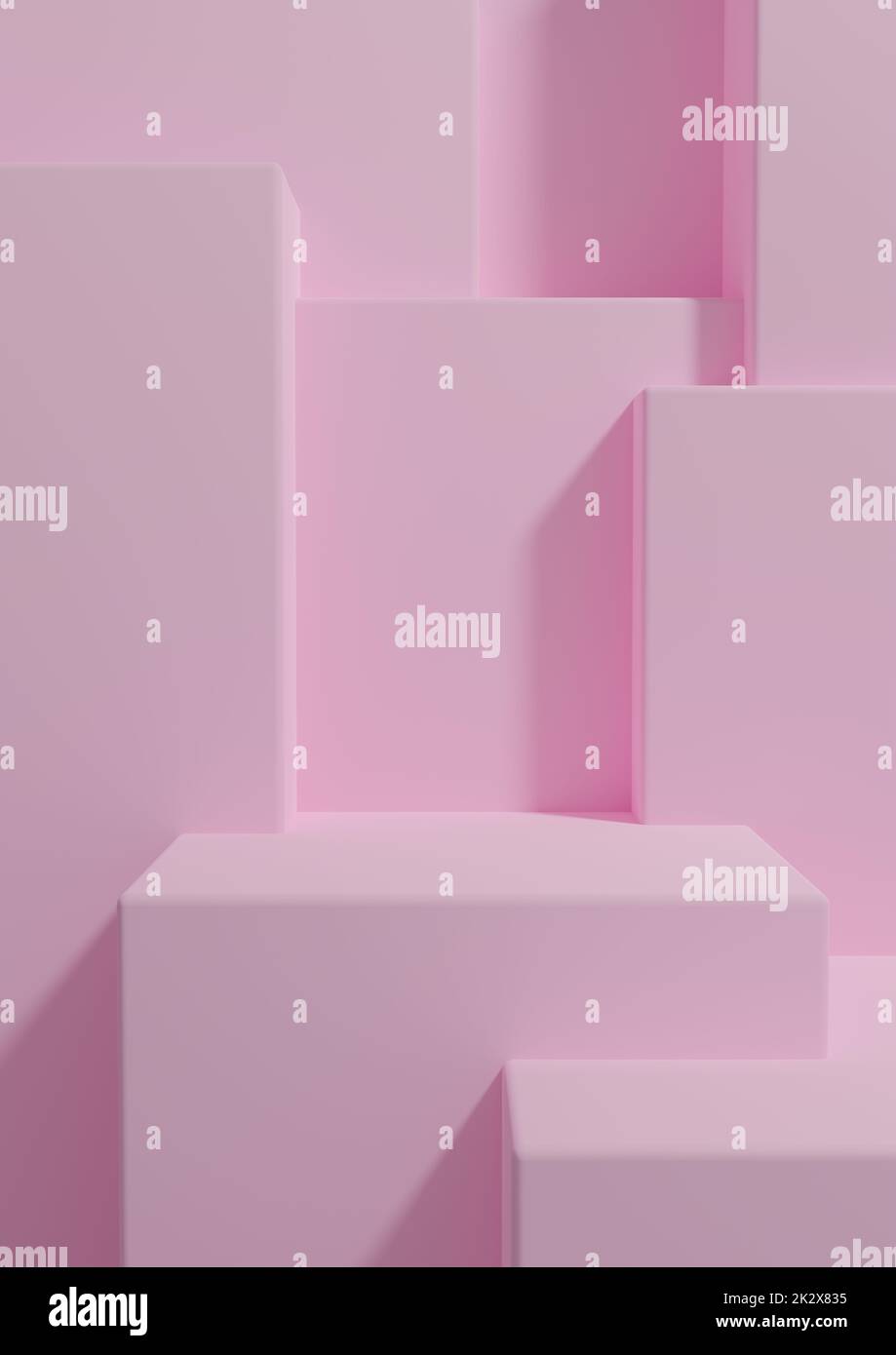 Light, pastel, lavender pink 3D rendering product display wallpaper